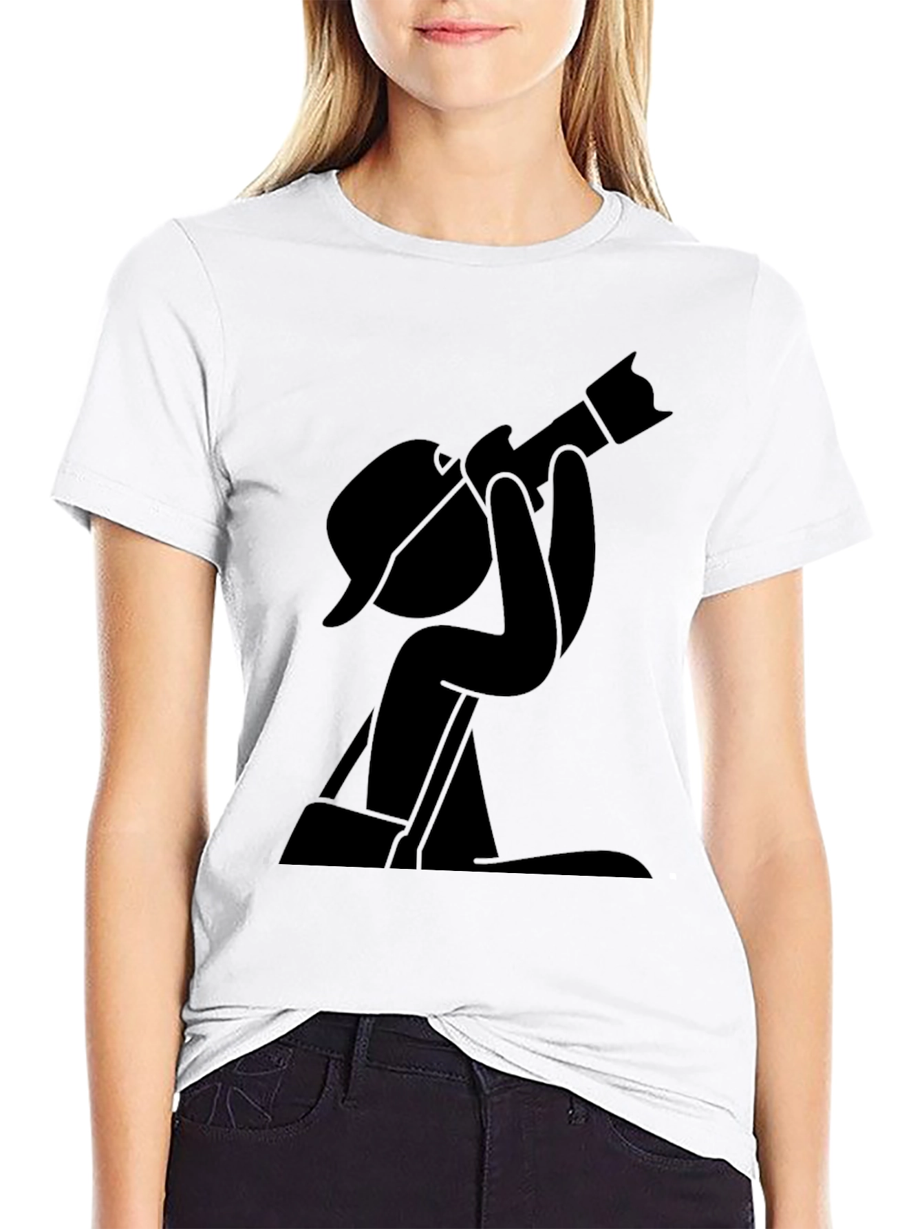 Black Photographer Graphic Black T-Shirt view 9