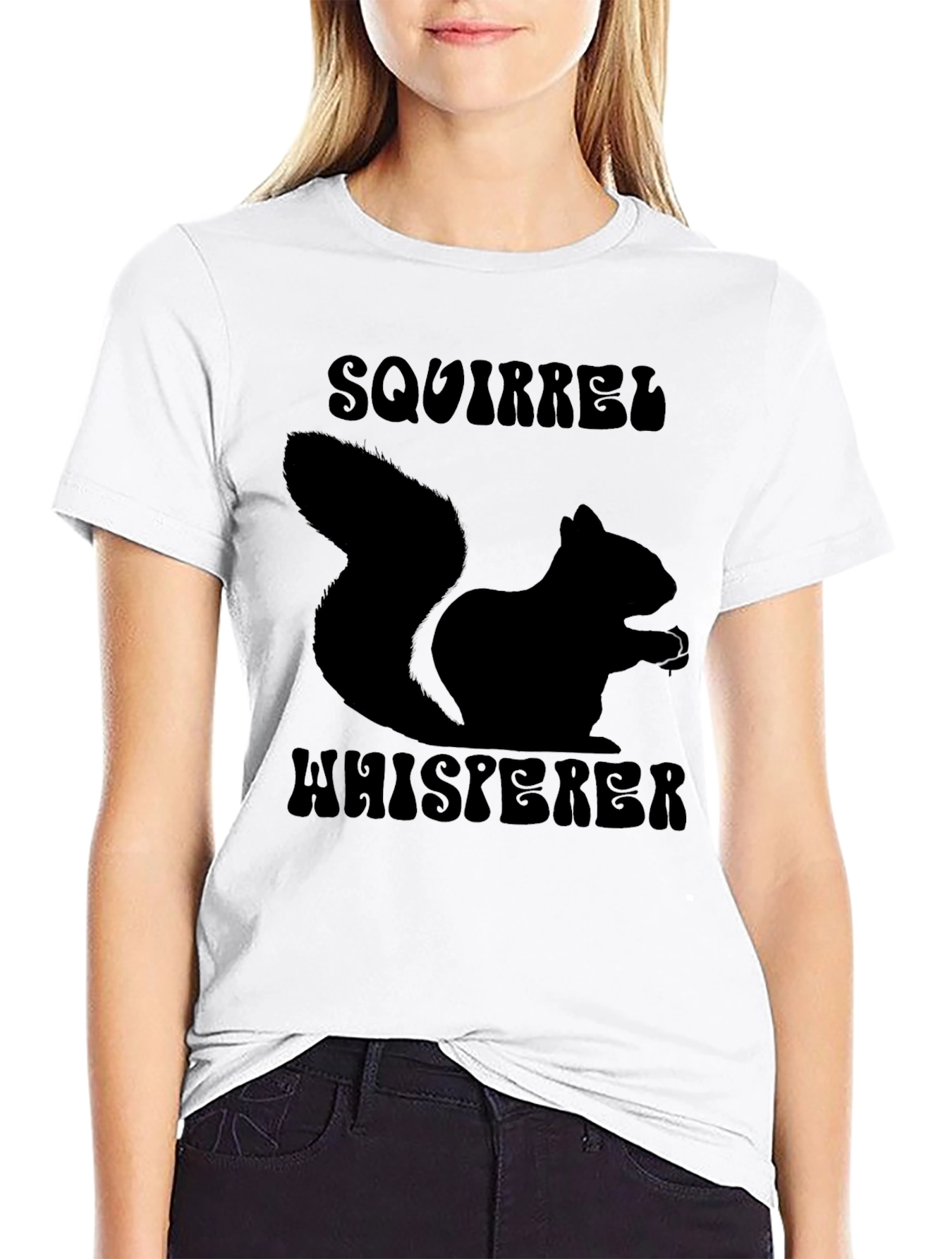 Black Squirrel Whisperer Graphic Tee - Black view 9