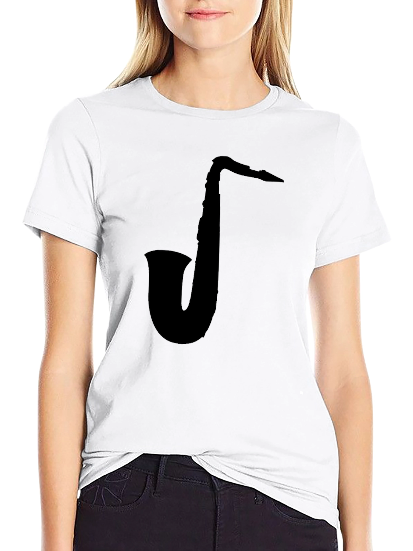Black Saxophone Graphic T-Shirt view 9