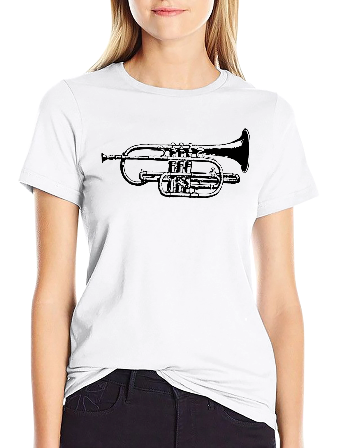 Black Cornet T-Shirt - Musician's Tee view 9