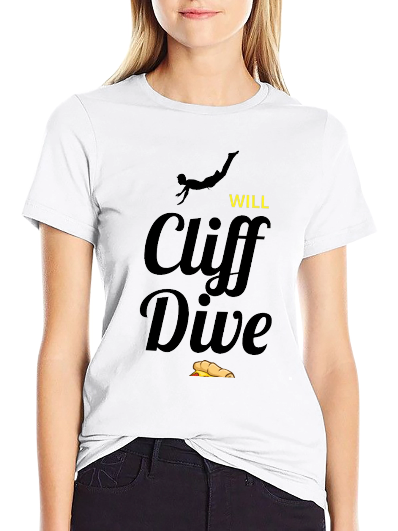 Black Cliff Dive T-Shirt - Novelty Humor Tee view 9