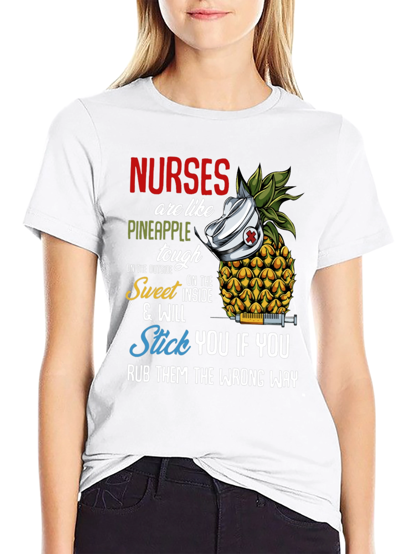 Black Nurses Are Like Pineapple Funny T-Shirt view 9
