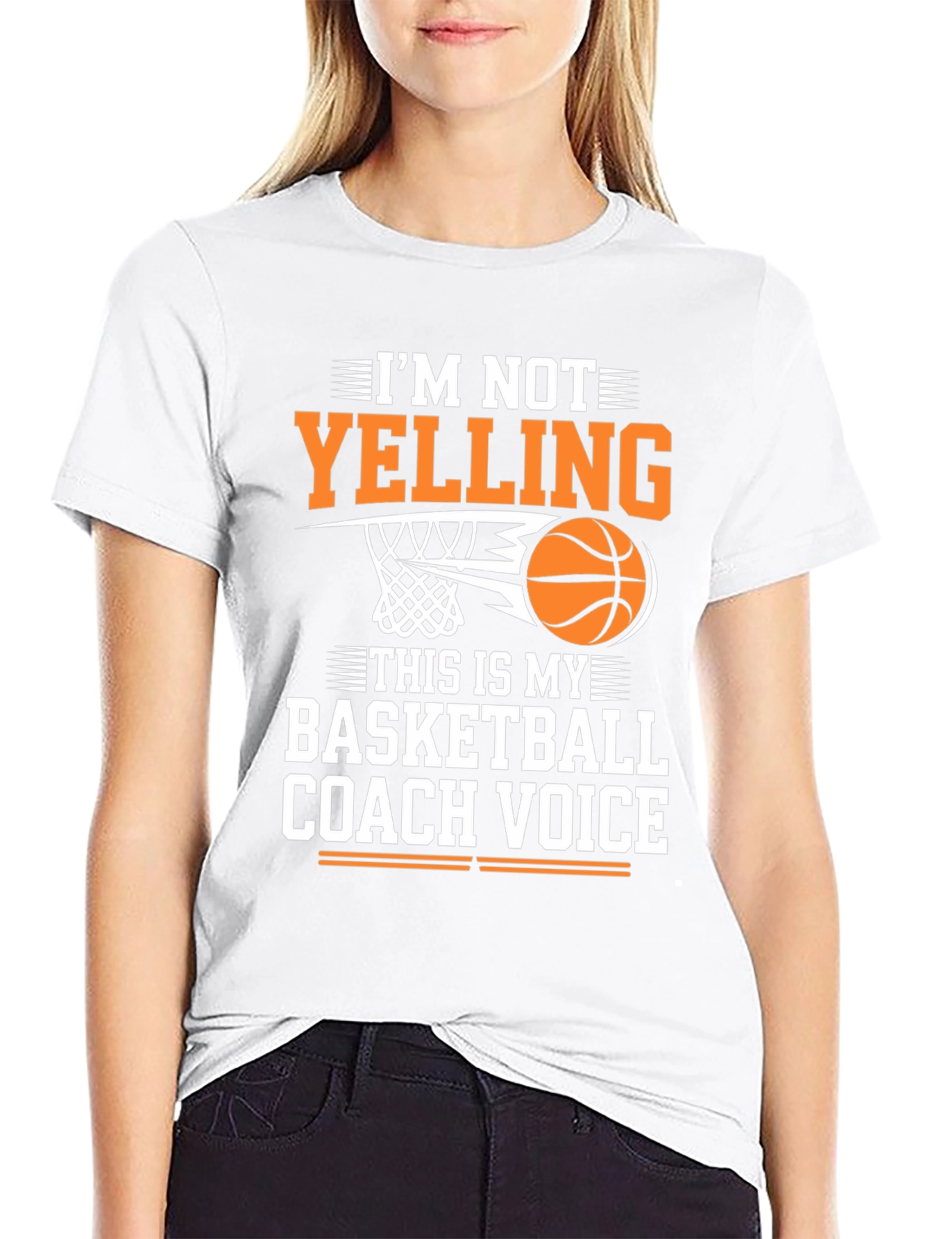 Black Basketball Coach Voice T-Shirt - Funny Sports Tee view 9