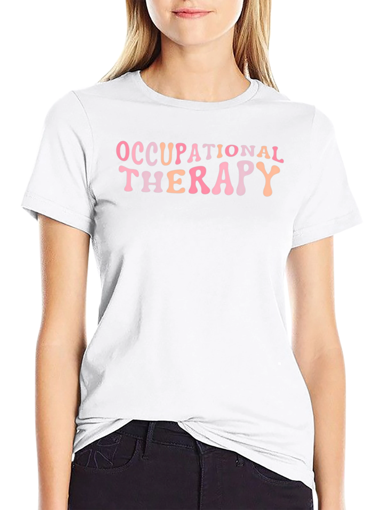 Black Occupational Therapy Groovy Tee view 9