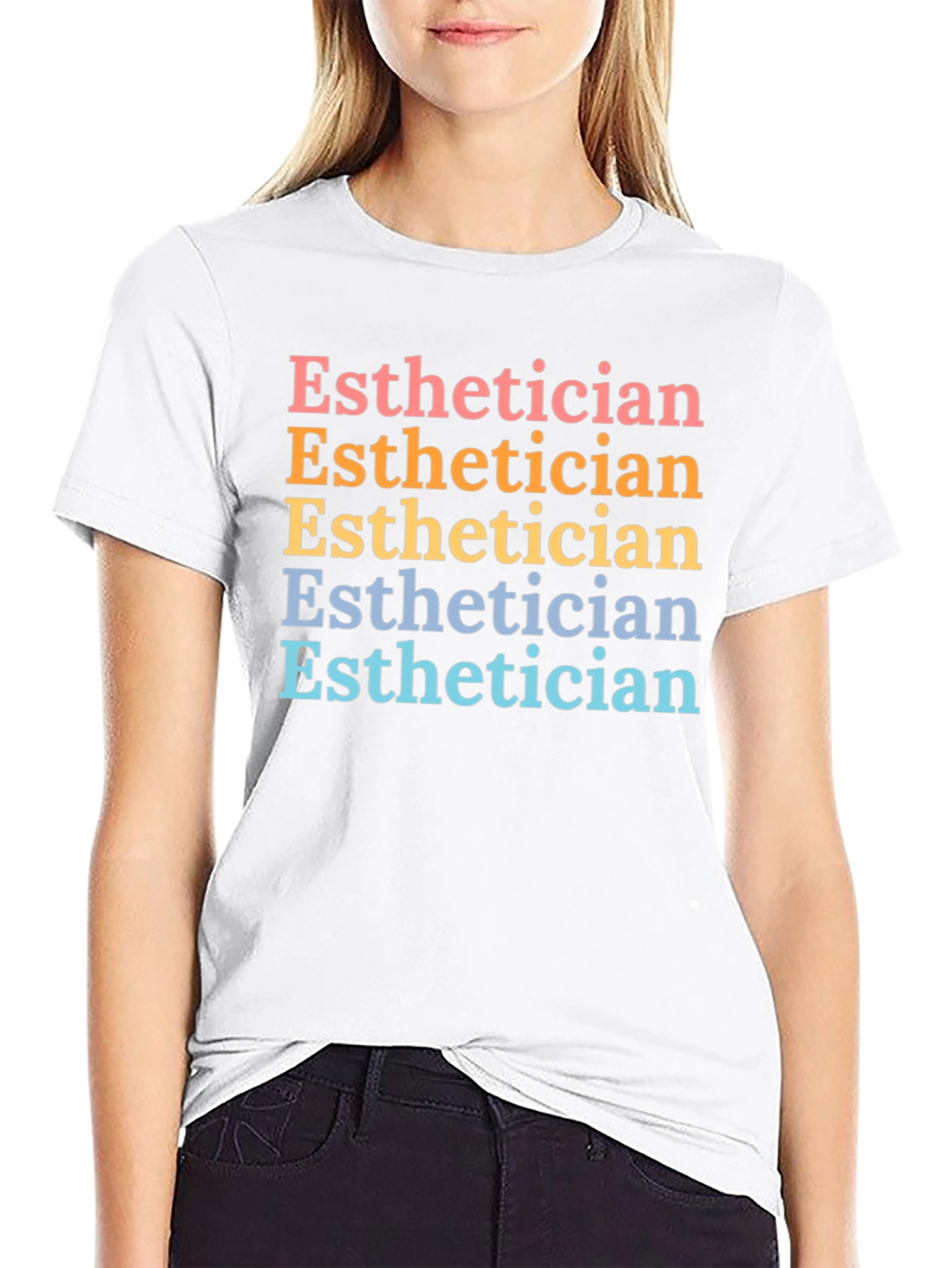 Black Esthetician Retro T-Shirt - Stylish & Comfortable view 9