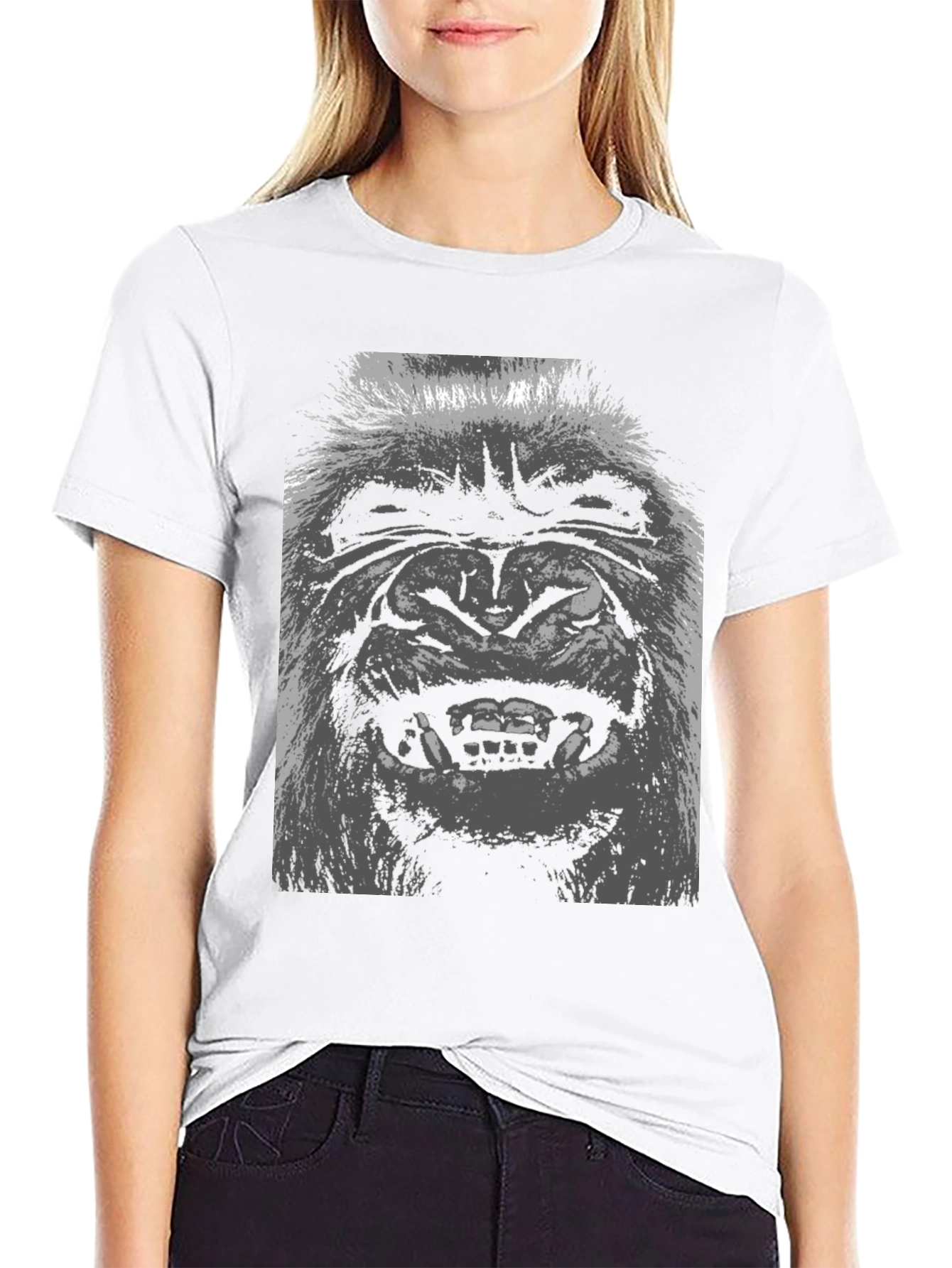Black Bigfoot Graphic Tee - Black Cotton T-Shirt view 9