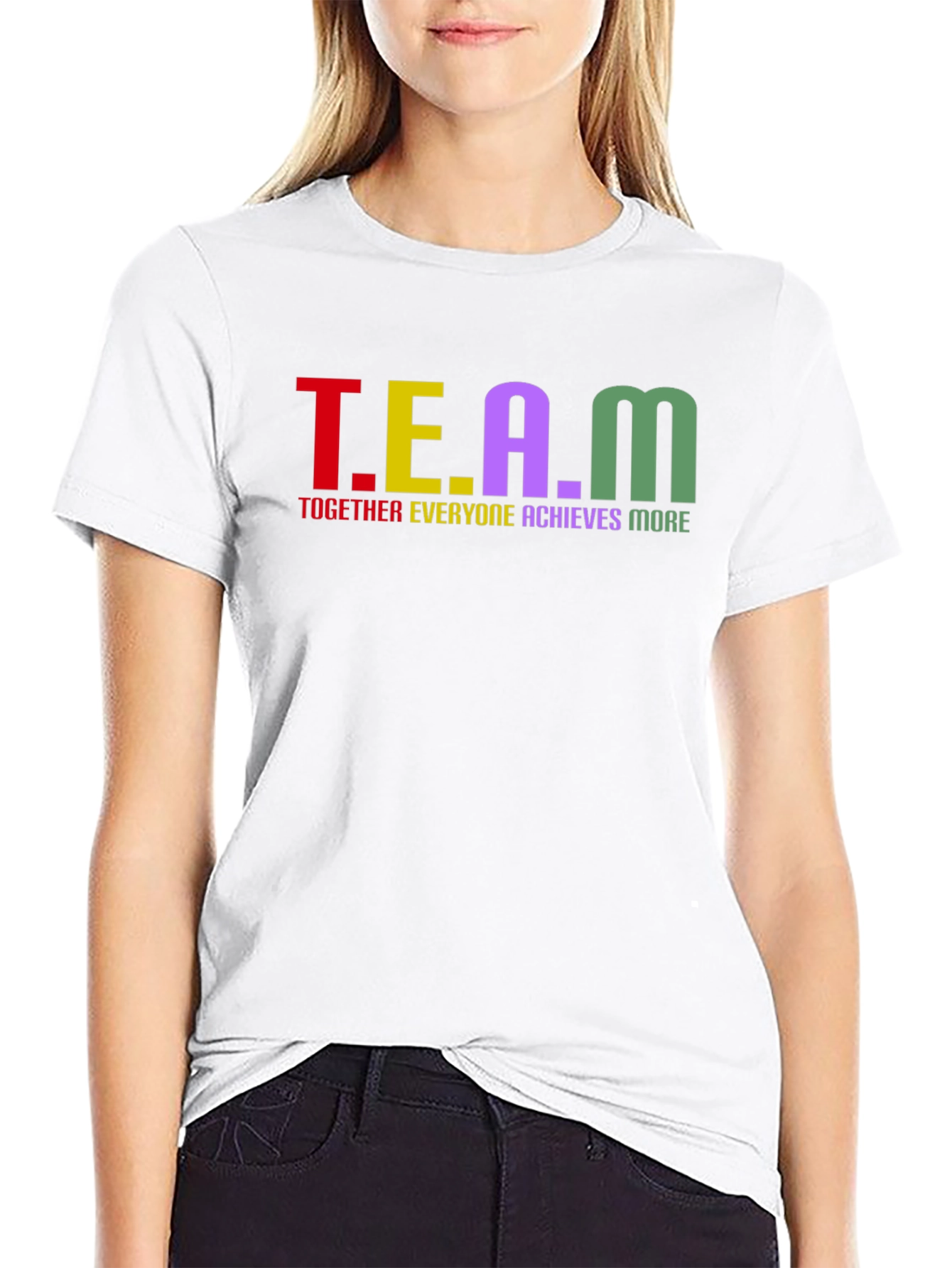 Black TEAM - Together Everyone Achieves More - T-Shirt view 9