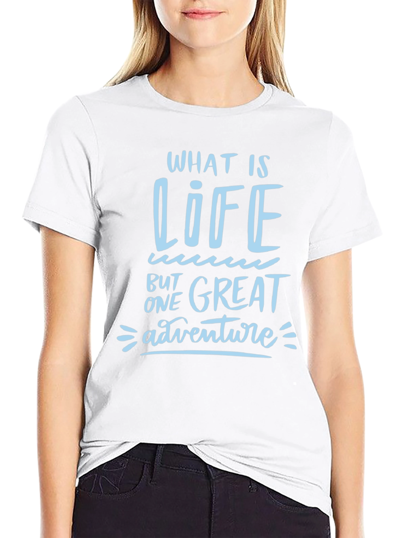 Black Life is One Great Adventure Black Graphic Tee view 9