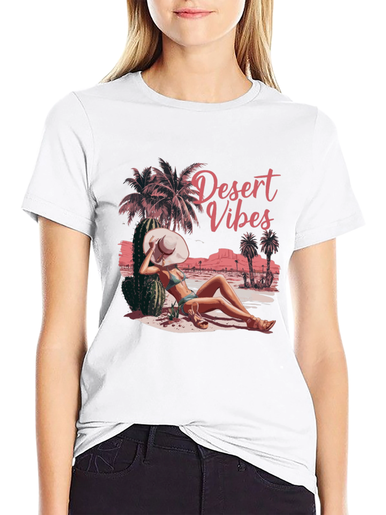Black Desert Vibes Graphic T-Shirt, Relaxed Fit view 9