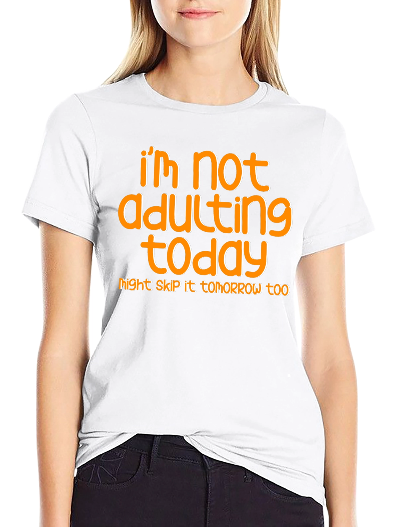 Black I'm Not Adulting Today T-Shirt view 9