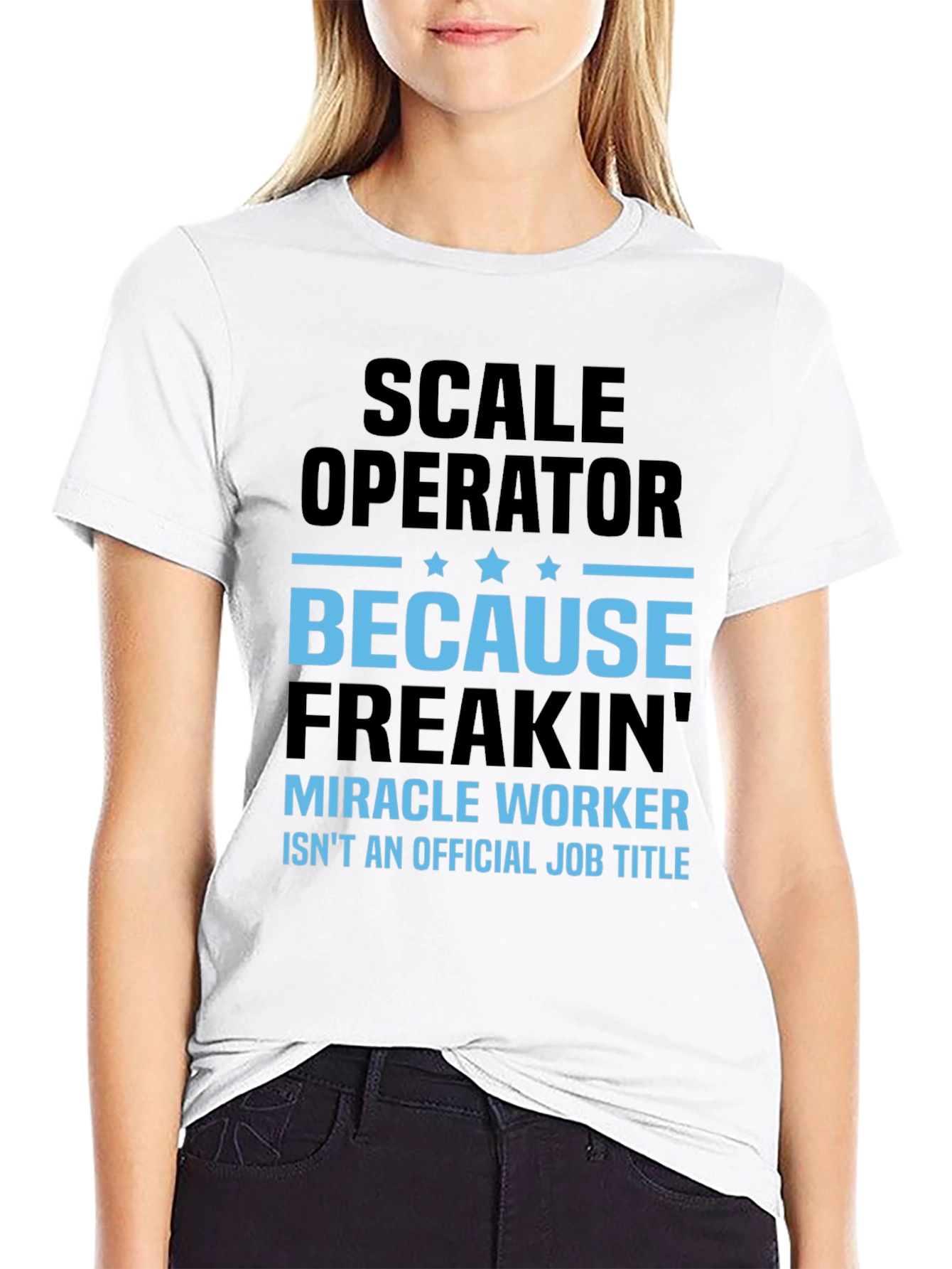 Black Scale Operator T-Shirt - Miracle Worker Humor view 9