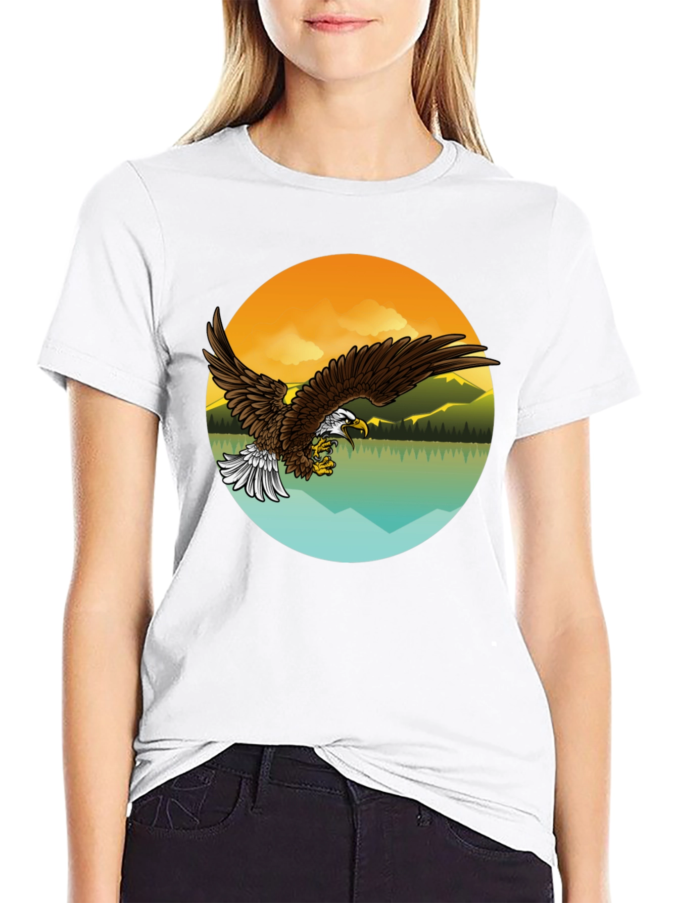 Black Eagle Mountain Graphic Tee - Black view 9