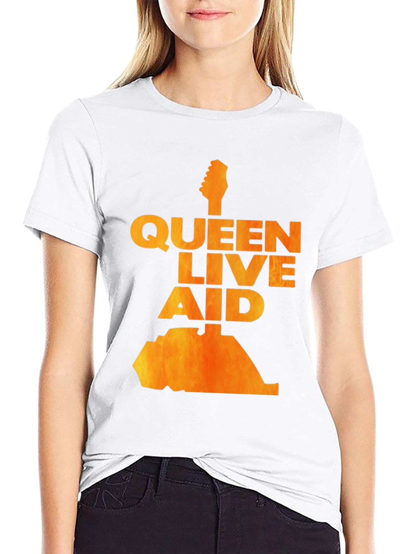 Queen Live Aid Graphic Tee - Rock Band Concert T-Shirt - 9