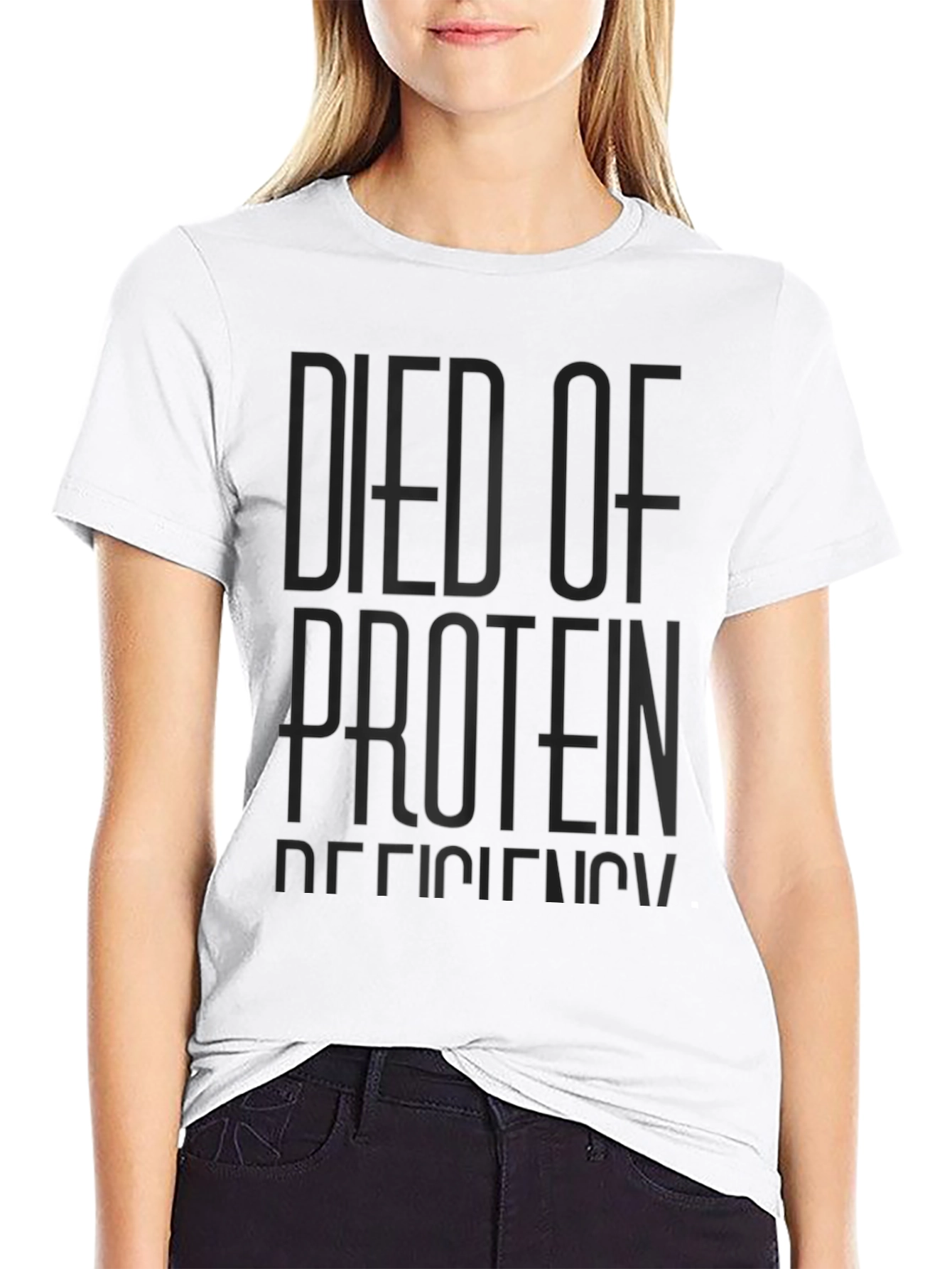 Black Died of Protein Deficiency Graphic T-Shirt view 9