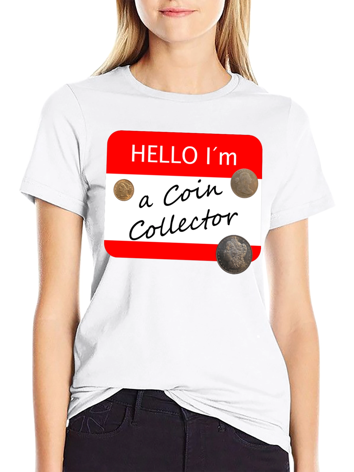 Black Coin Collector Novelty T-Shirt - Hobbyist Tee view 9
