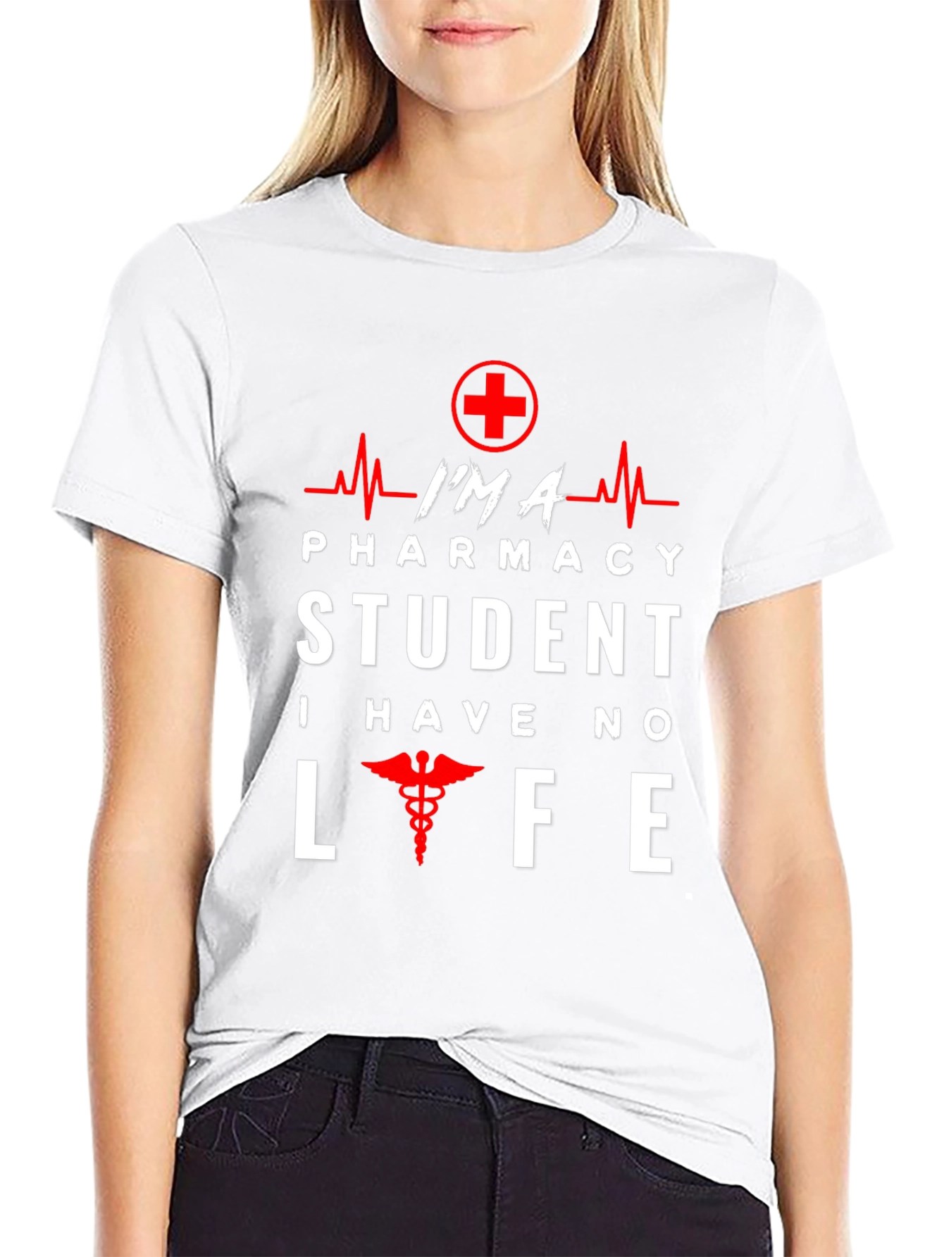 Black Pharmacy Student T-Shirt - No Life Funny Design view 9