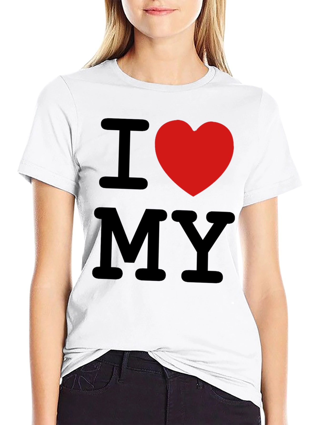 Black I Heart My T-Shirt - Stylish Black Tee view 9