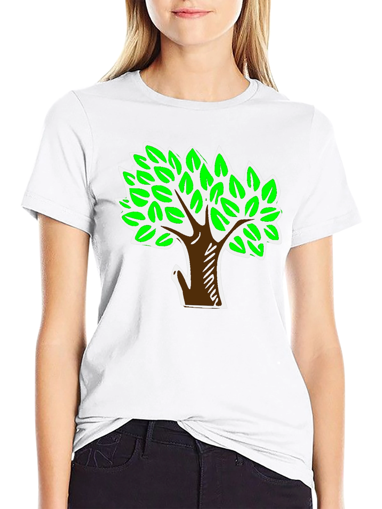 Black Tree Graphic Black T-Shirt view 9