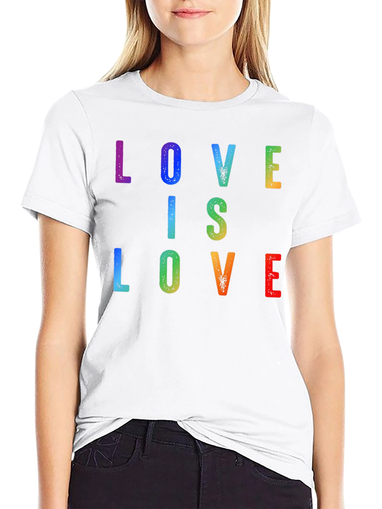 Black Love is Love Rainbow T-Shirt view 9