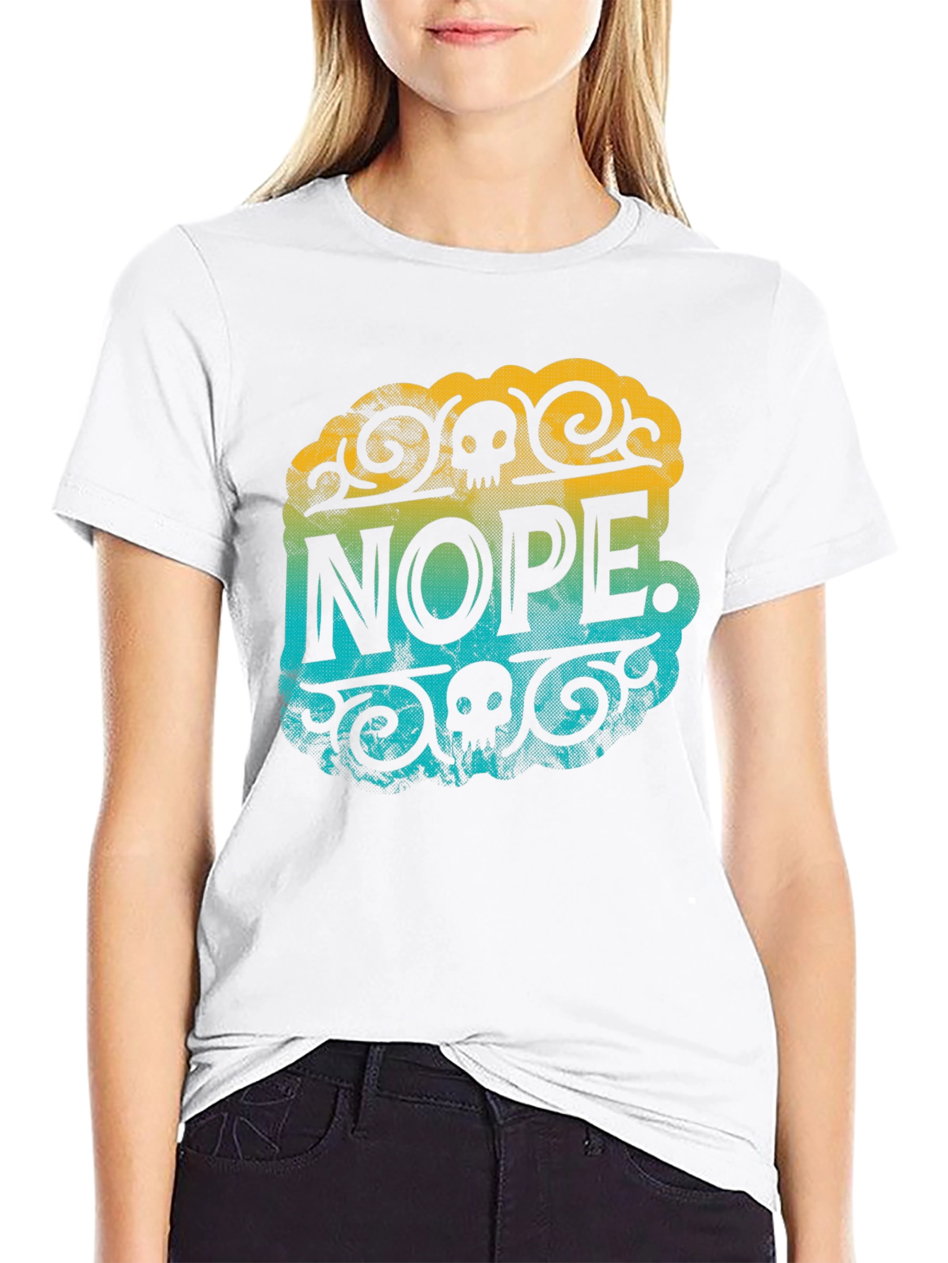 Black Nope Graphic T-Shirt view 9