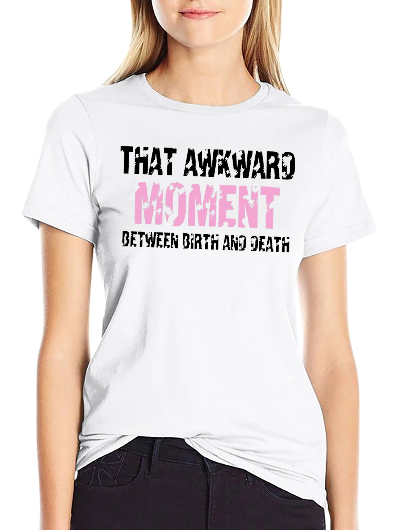 Black Awkward Moment Graphic T-Shirt - Black view 9