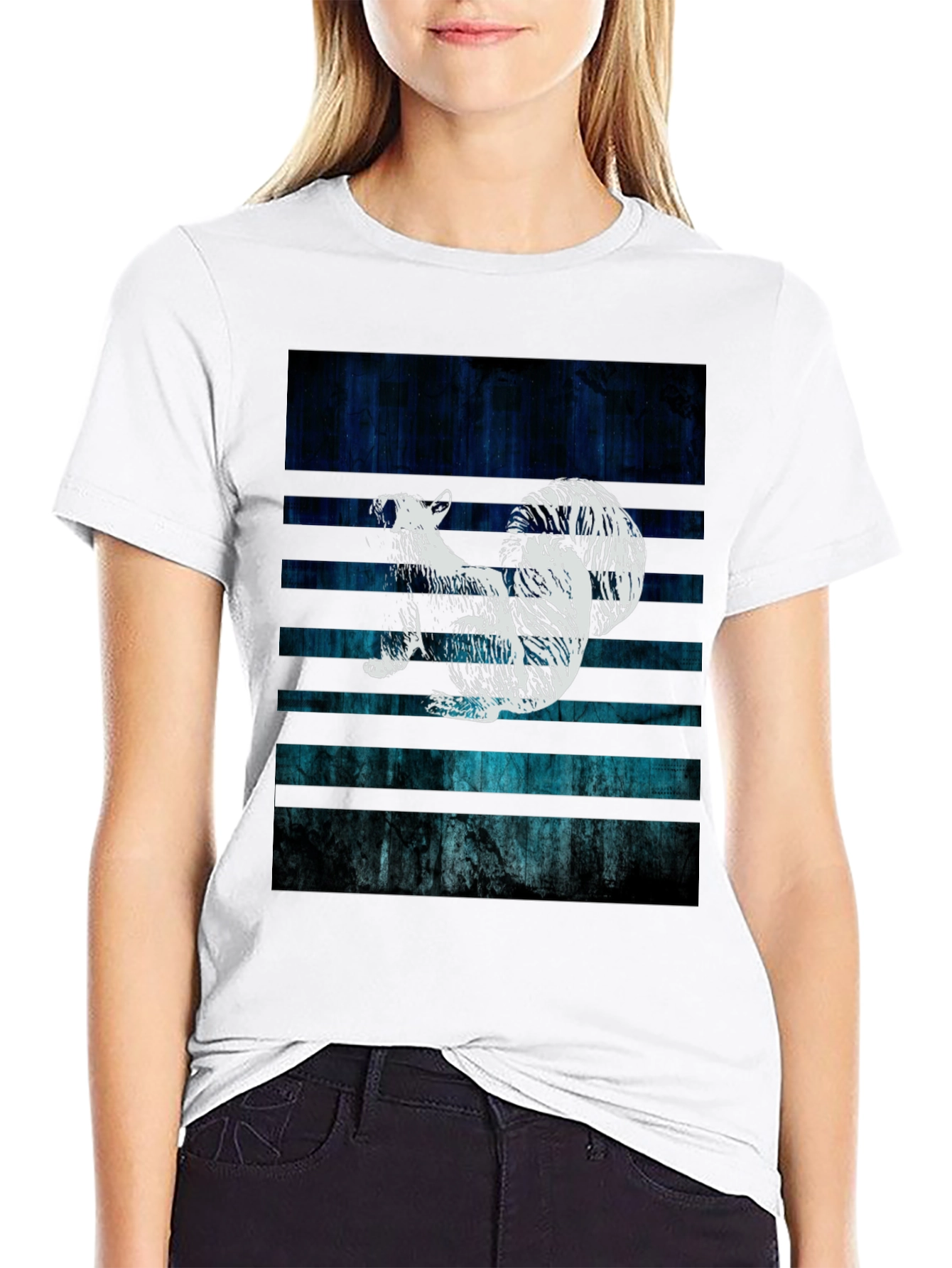 Black Squirrel Graphic Tee - Black Cotton Blend view 9