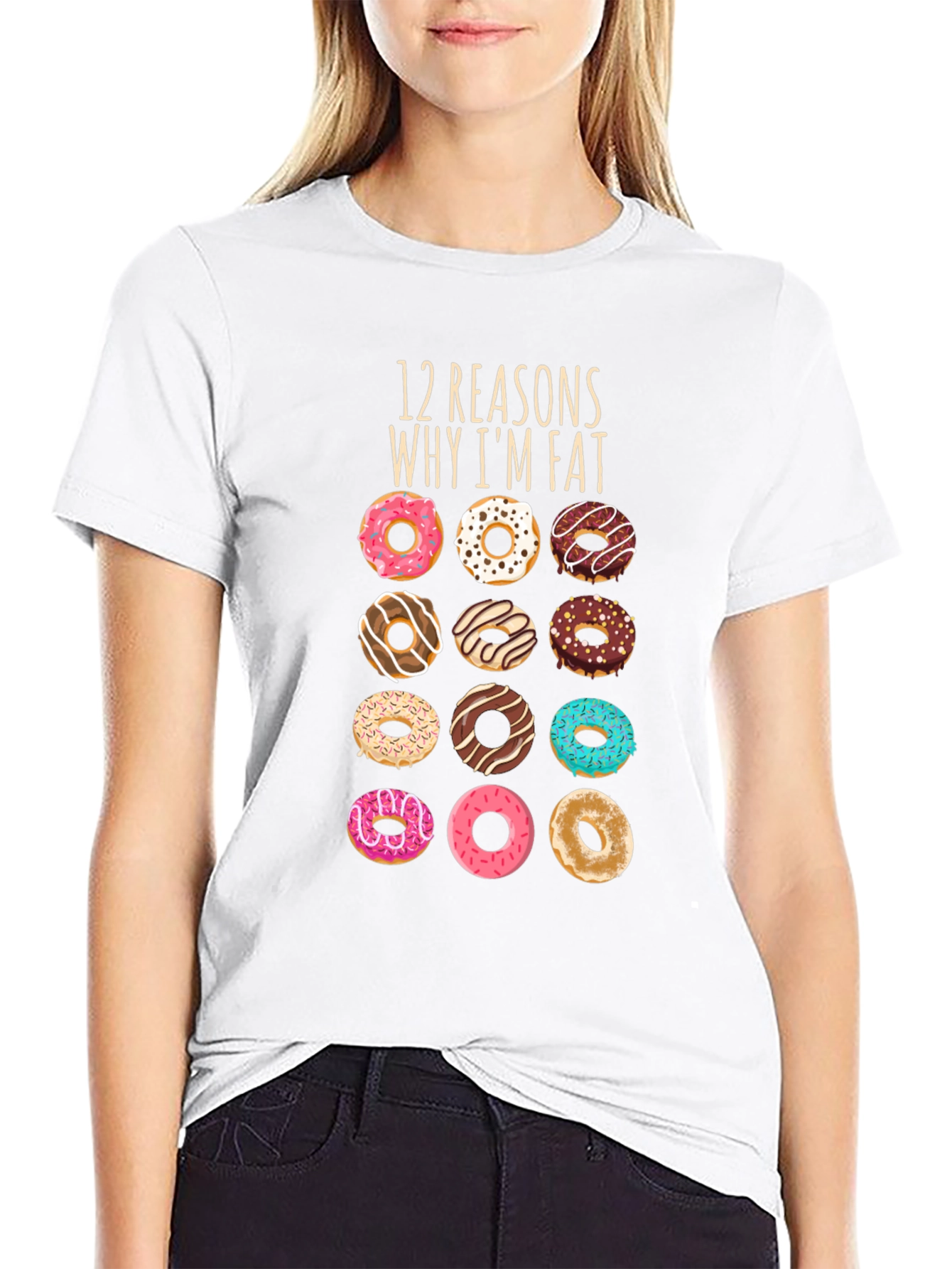 Black Donut Lover's T-Shirt: 12 Reasons Why I'm Fat view 9
