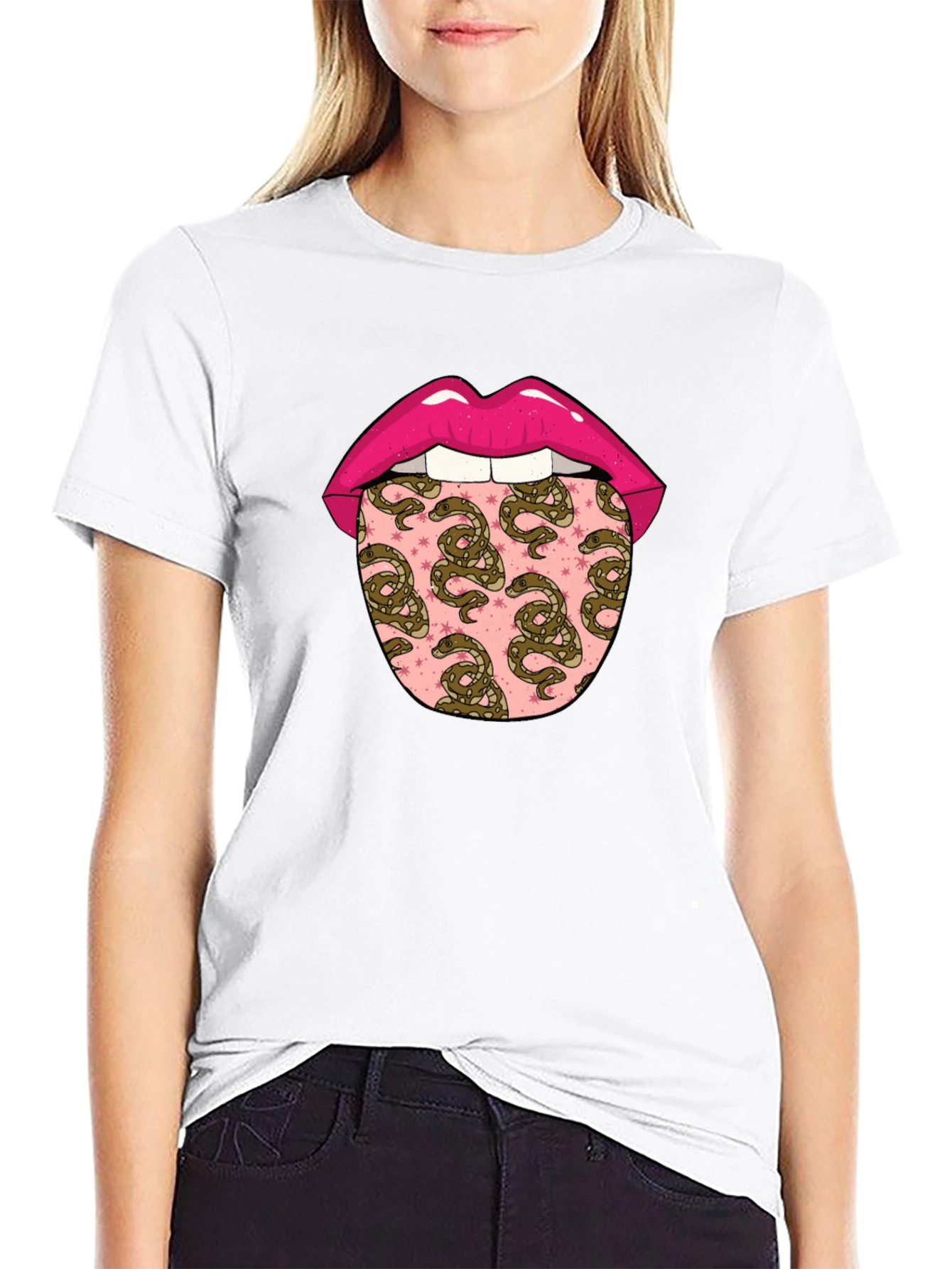 Black Snakes Tongue Graphic Tee view 9