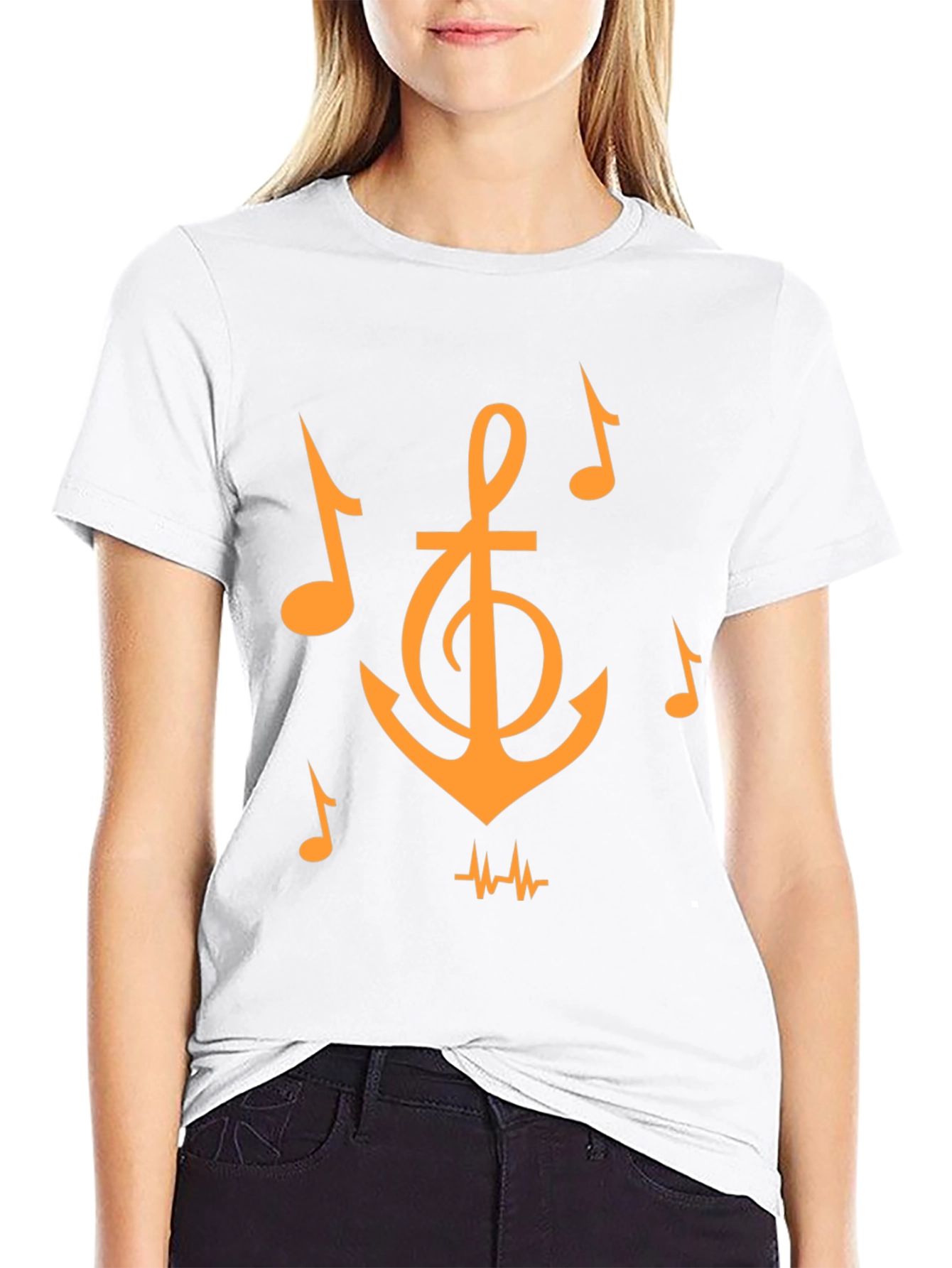 Black Musical Anchor Graphic Tee view 9