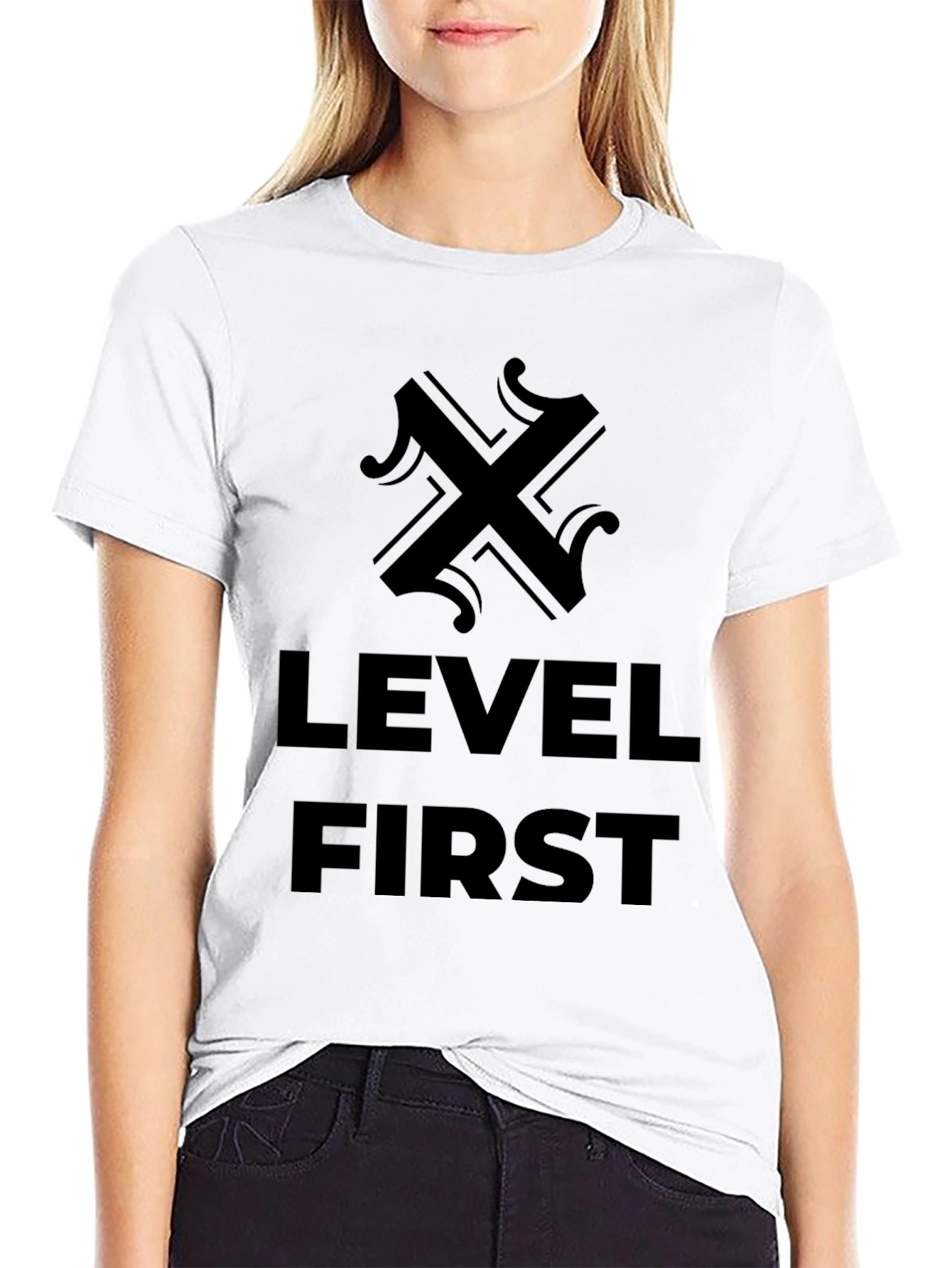 Black Level First Graphic Tee - Black Cotton Casual Shirt view 9
