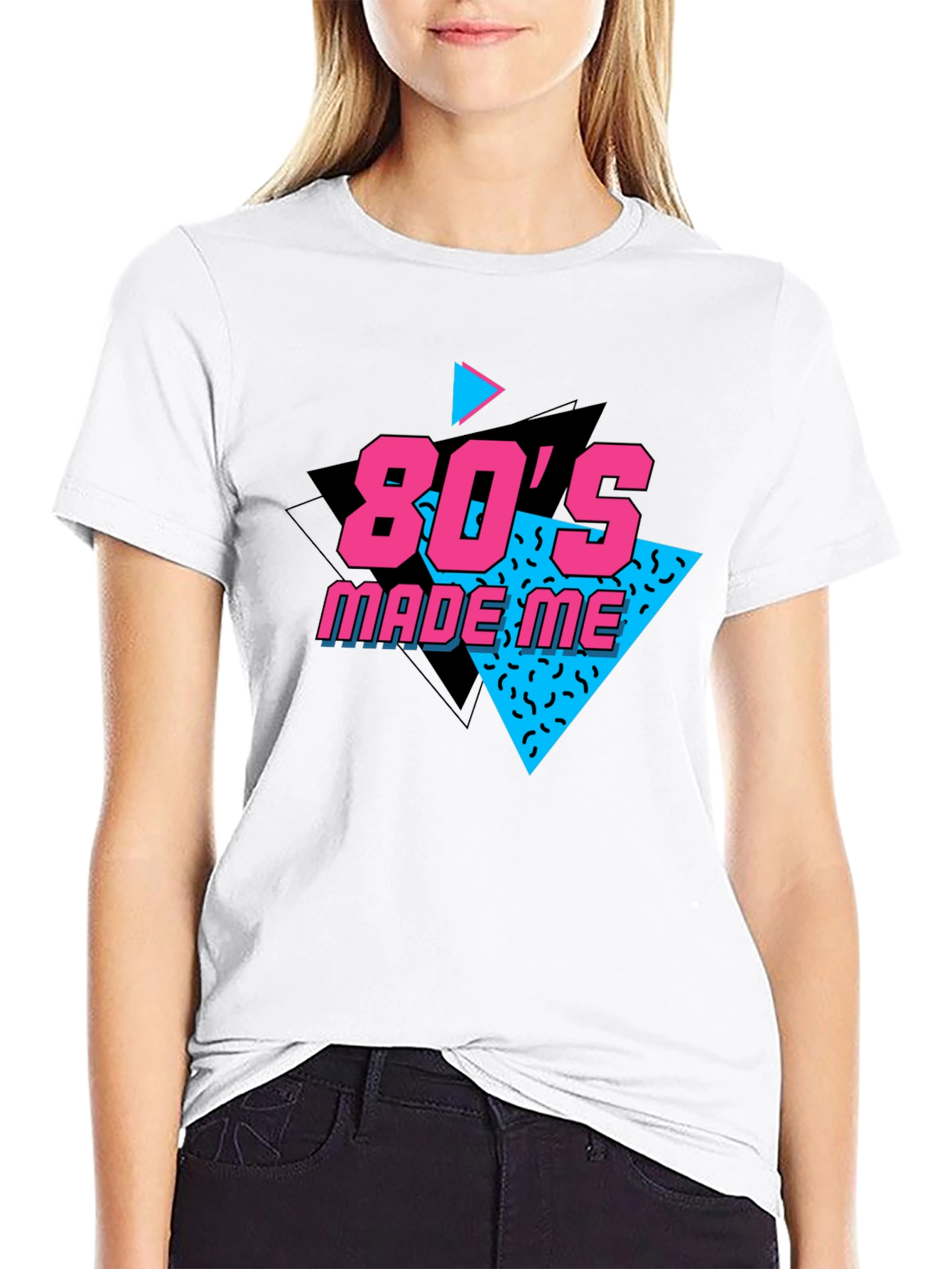 Black 80's Made Me Black T-Shirt view 9