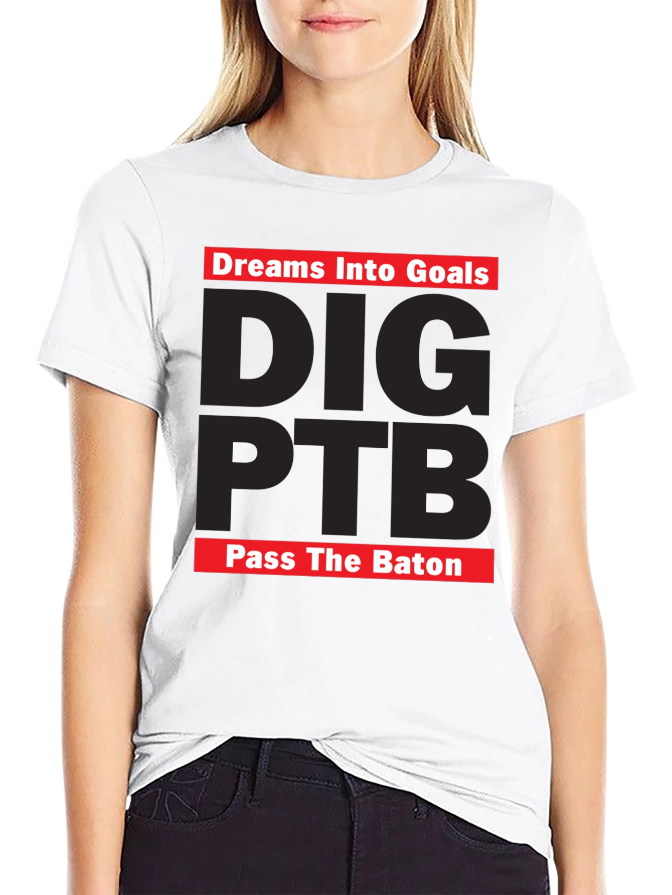 Black Dreams Into Goals T-Shirt - DIG PTB Pass The Baton view 9