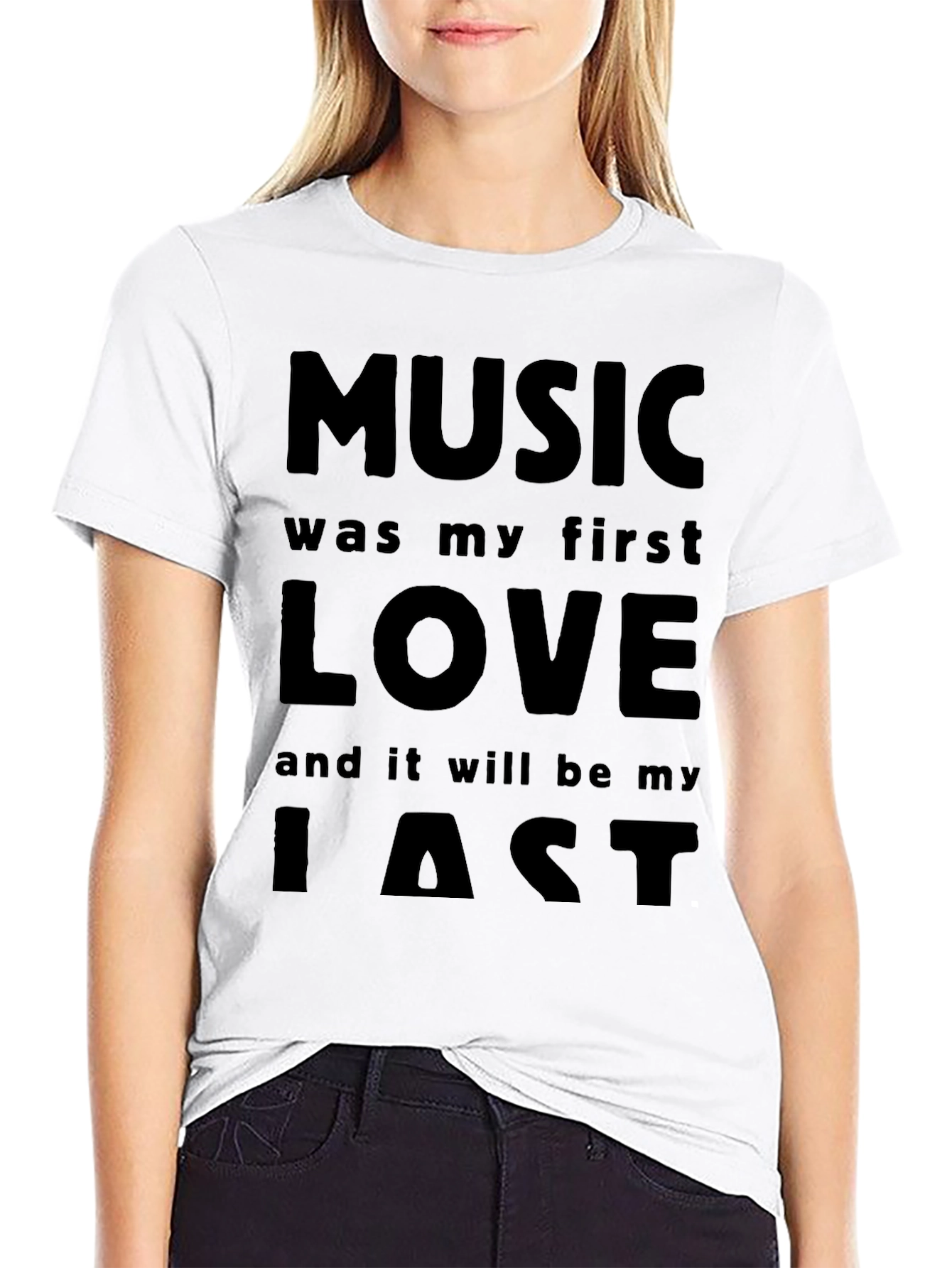 Black Music is My First Love T-Shirt - Soft Cotton Blend view 9