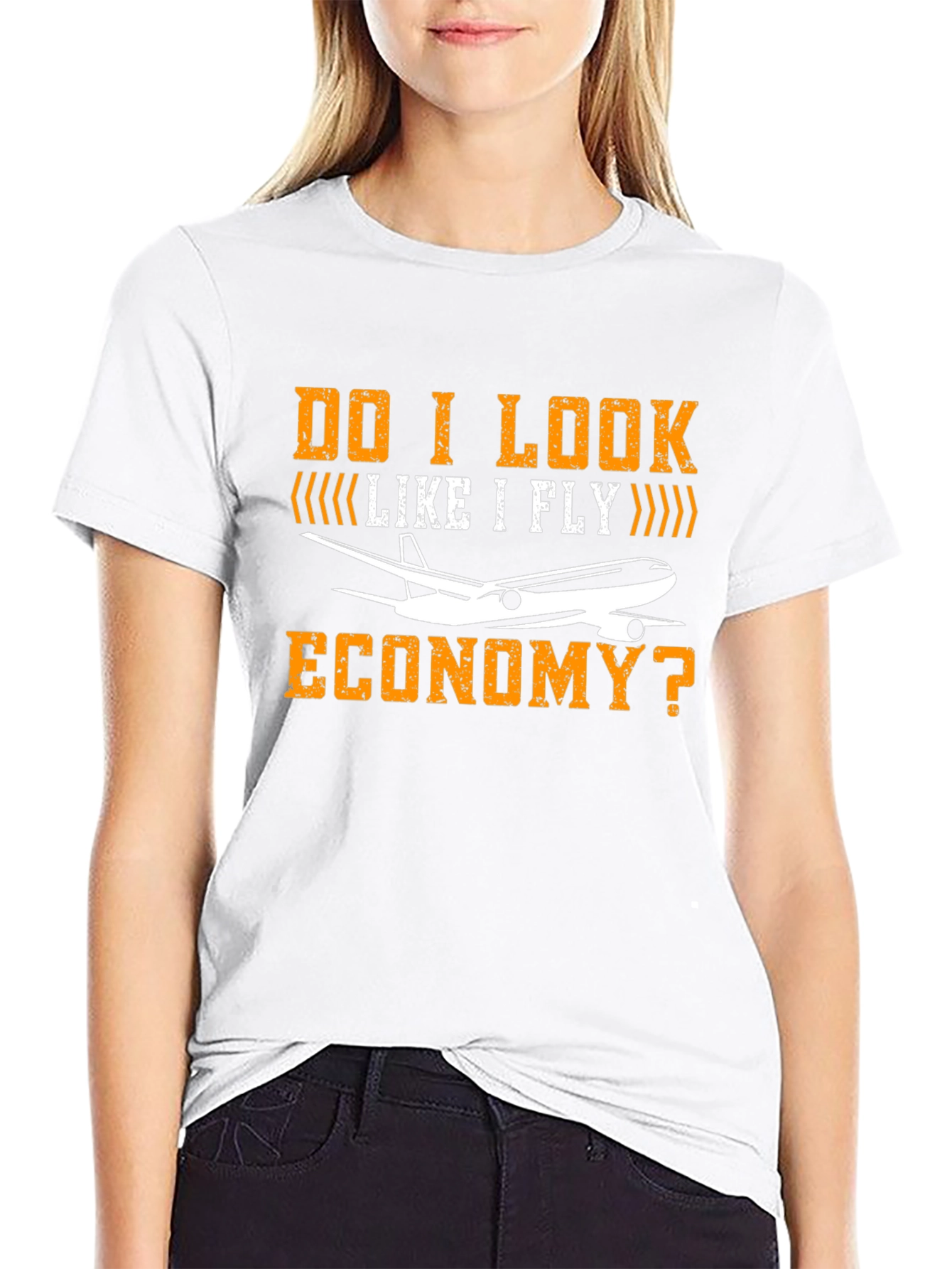 Black Do I Look Like I Fly Economy T-Shirt view 9