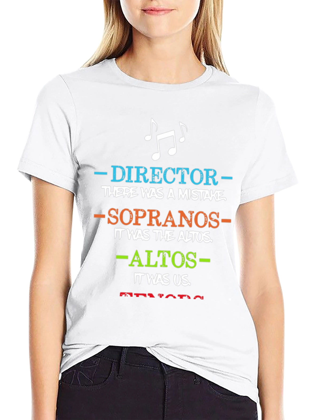 Black Choir Director T-Shirt: Blame the Altos Funny Music Tee view 9