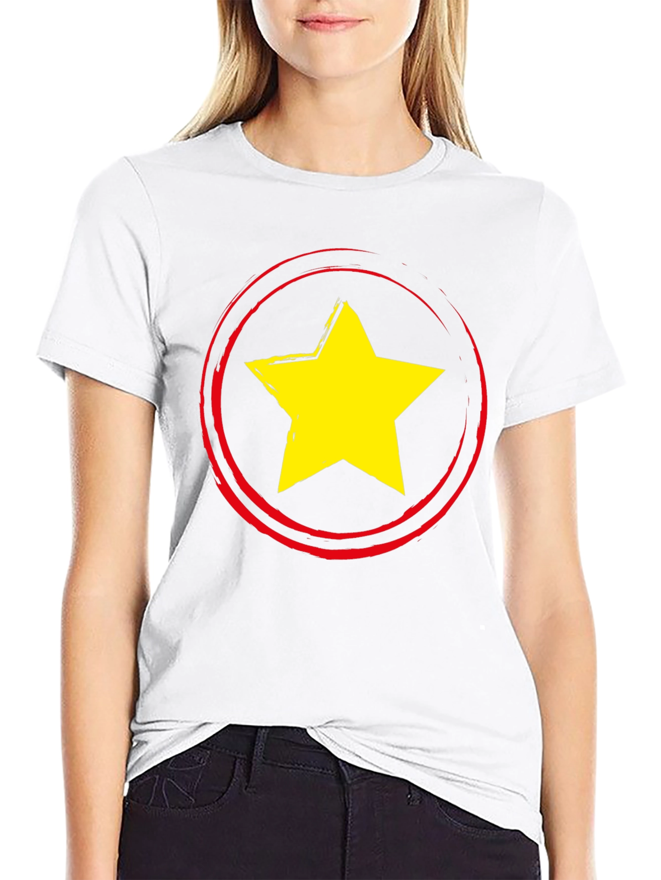Black Star Graphic Crew Neck T-Shirt view 9