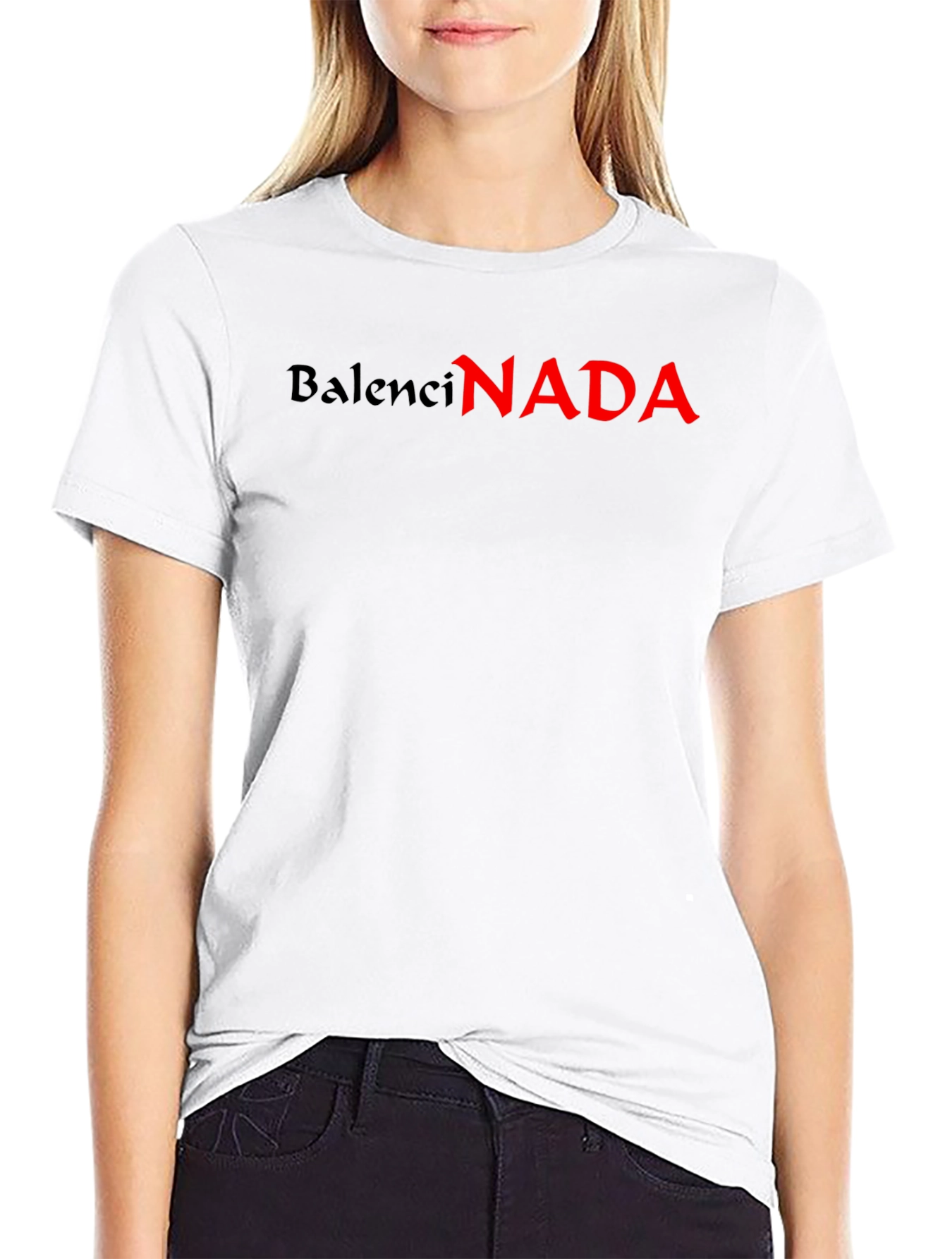 Black BalenciNADA Graphic Tee - Black Short Sleeve Crew Neck T-Shirt view 9