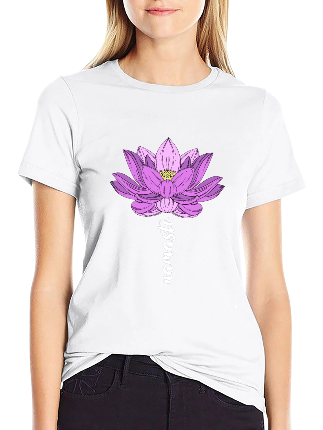 Lotus Namaste Graphic T-Shirt - Yoga Inspired Design - 9