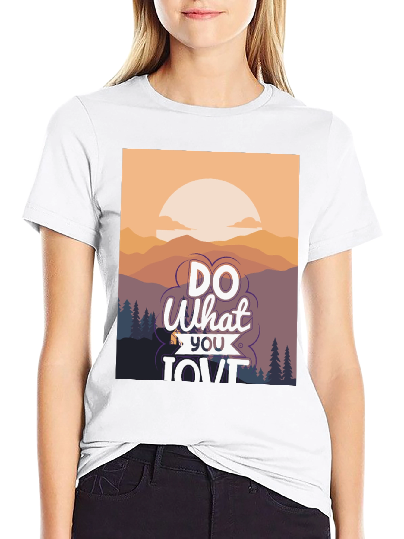 Black Do What You Love Graphic Tee - Black T-Shirt view 9