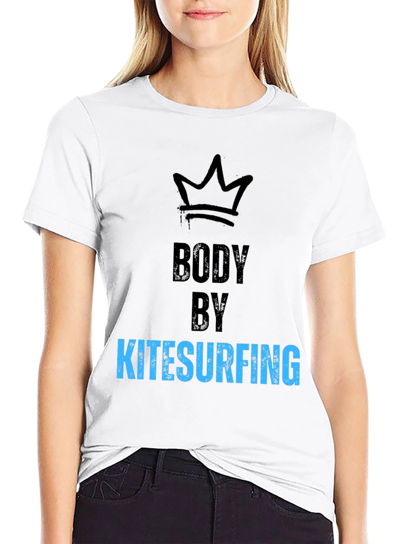 Black Body By Kitesurfing Black T-Shirt view 9