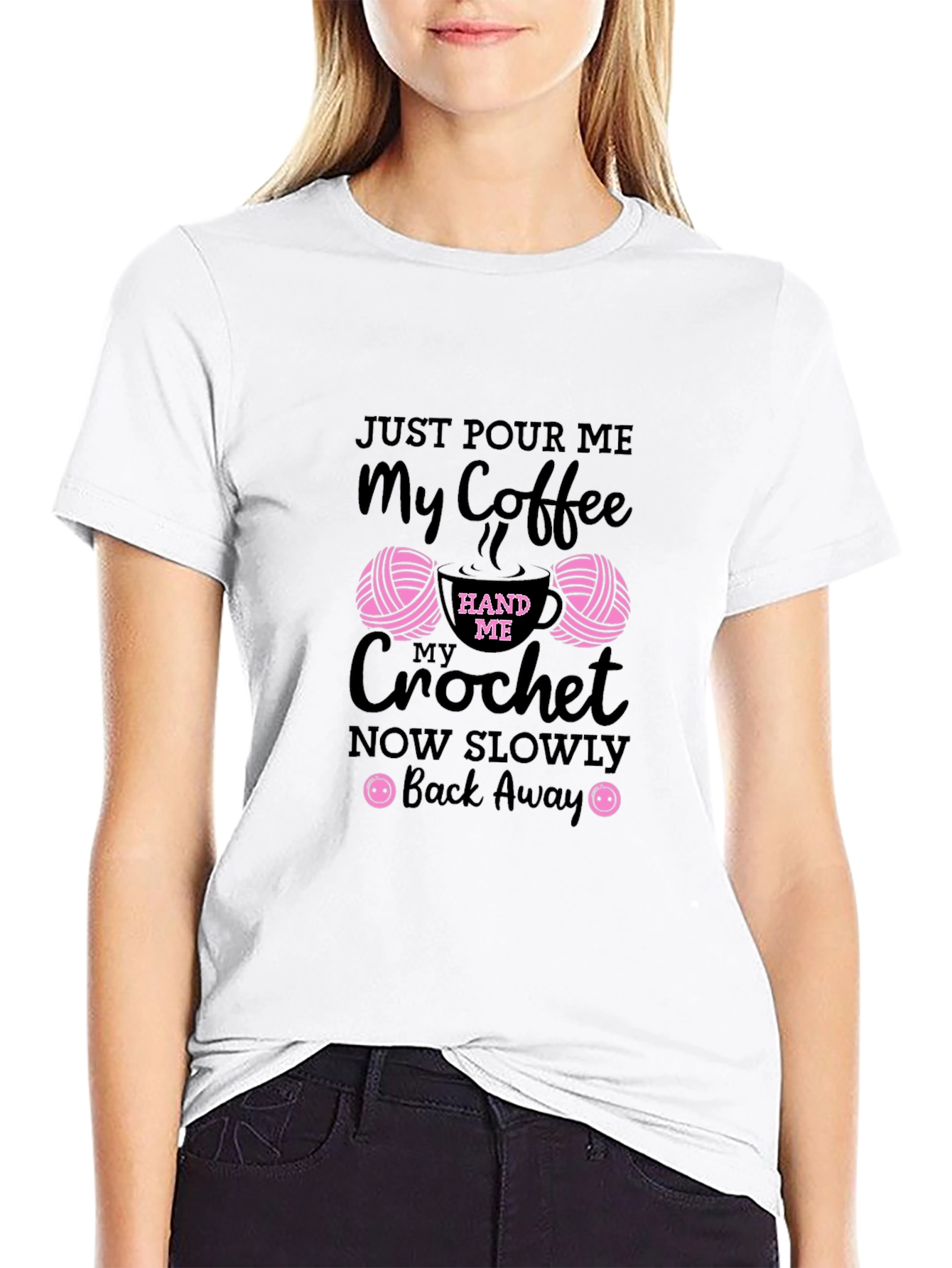Black Coffee & Crochet Graphic Tee - Humor Apparel view 9