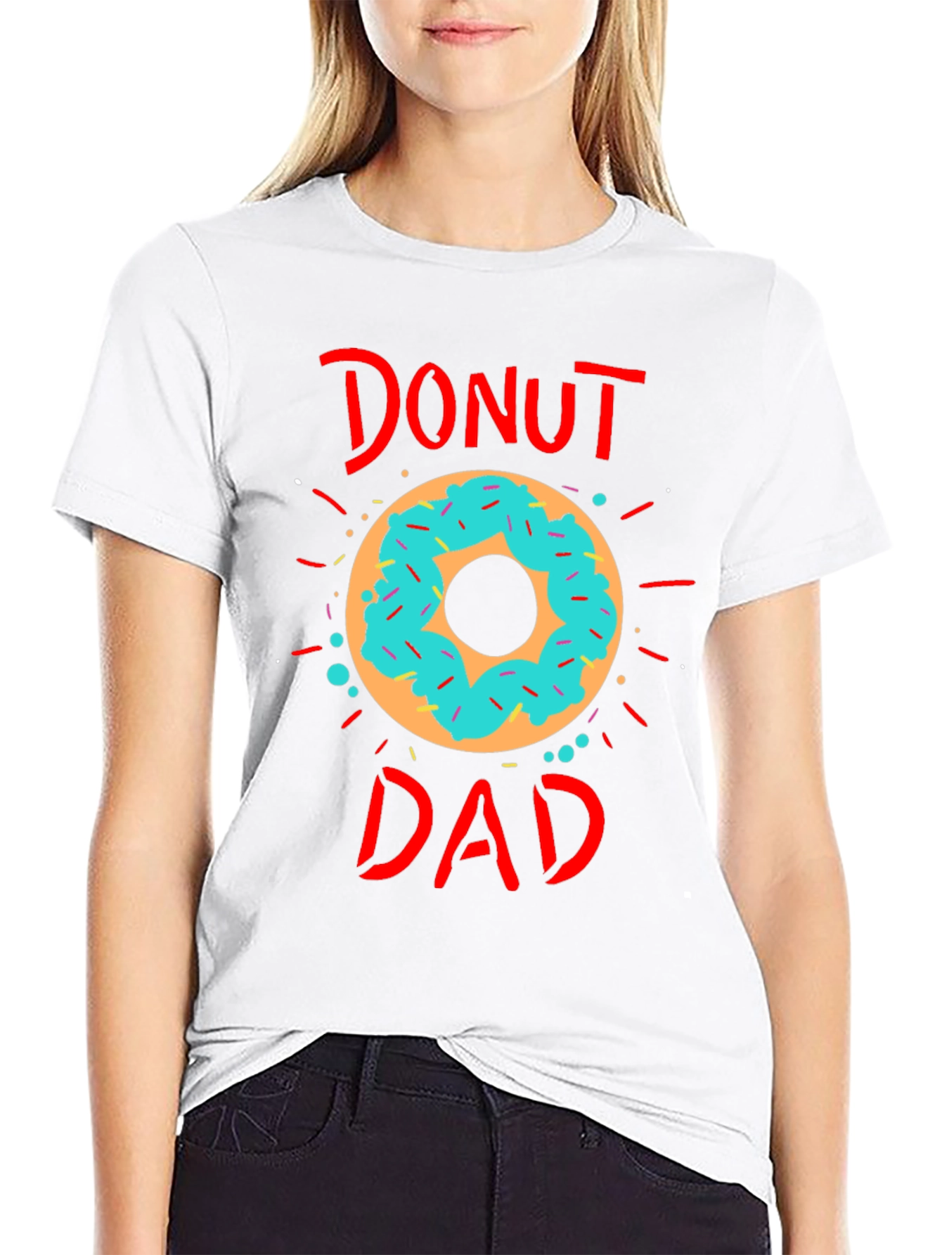 Black Donut Dad T-Shirt - Father's Day Tee view 9