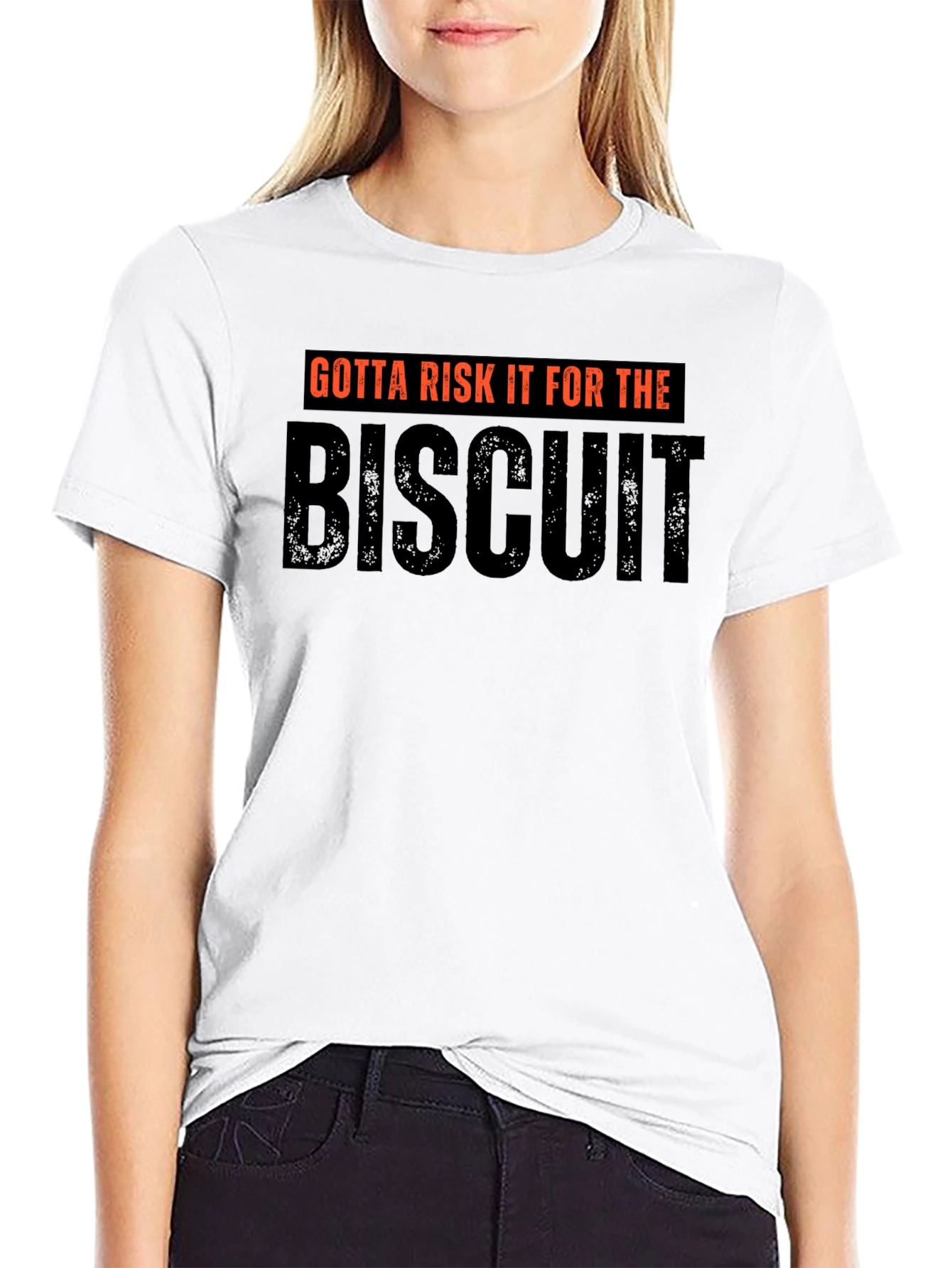 Black Gotta Risk It For The Biscuit Black Tee view 9
