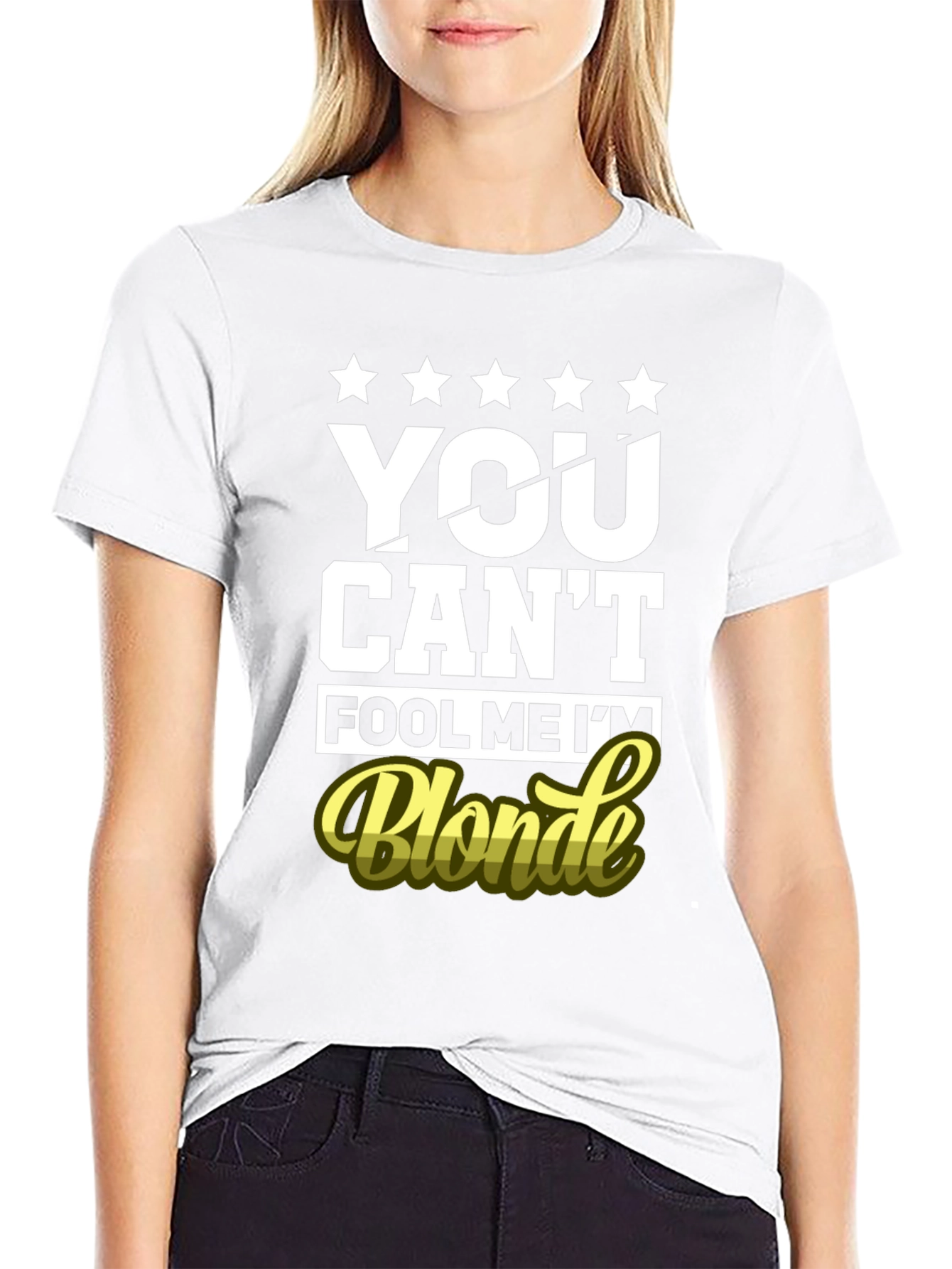 Black You Can't Fool Me I'm Blonde Graphic T-Shirt view 9