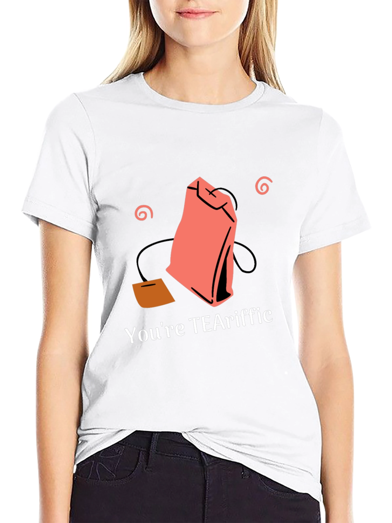 Black You're TEAriffic T-Shirt - Tea Lover Gift view 9