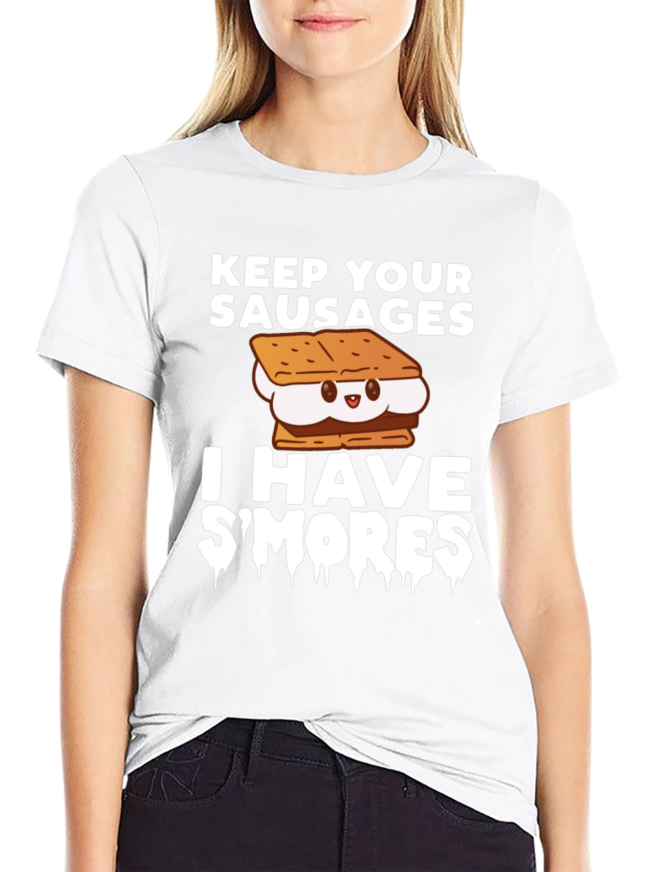 Black Keep Your Sausages I Have S'mores T-Shirt view 9