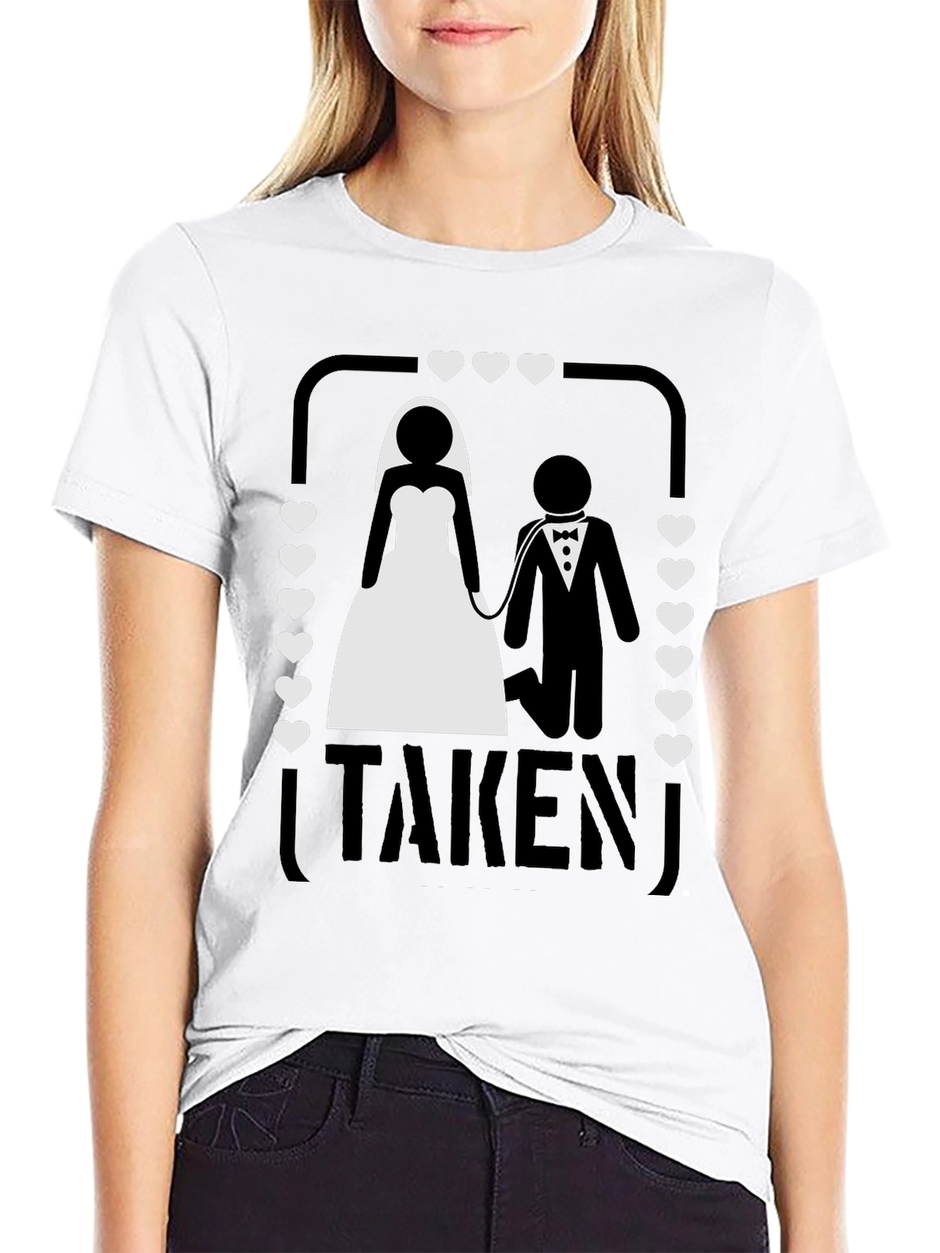Black Taken Wedding T-Shirt view 9