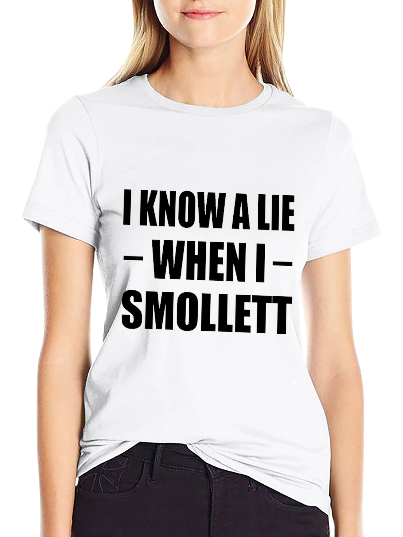 Black I Know a Lie - When I - Smollett Black T-Shirt view 9