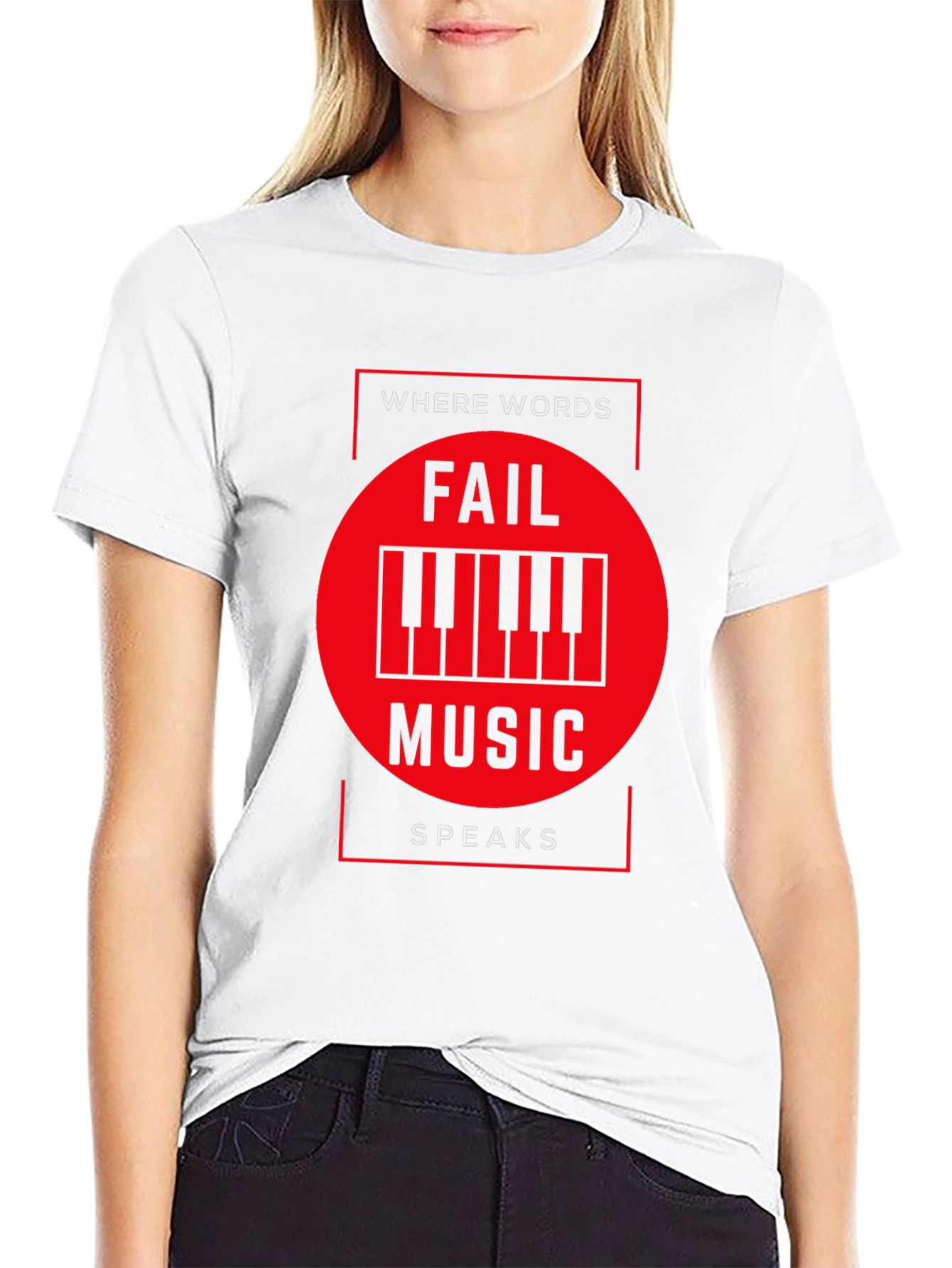 Black Music Speaks T-Shirt - Where Words Fail view 9