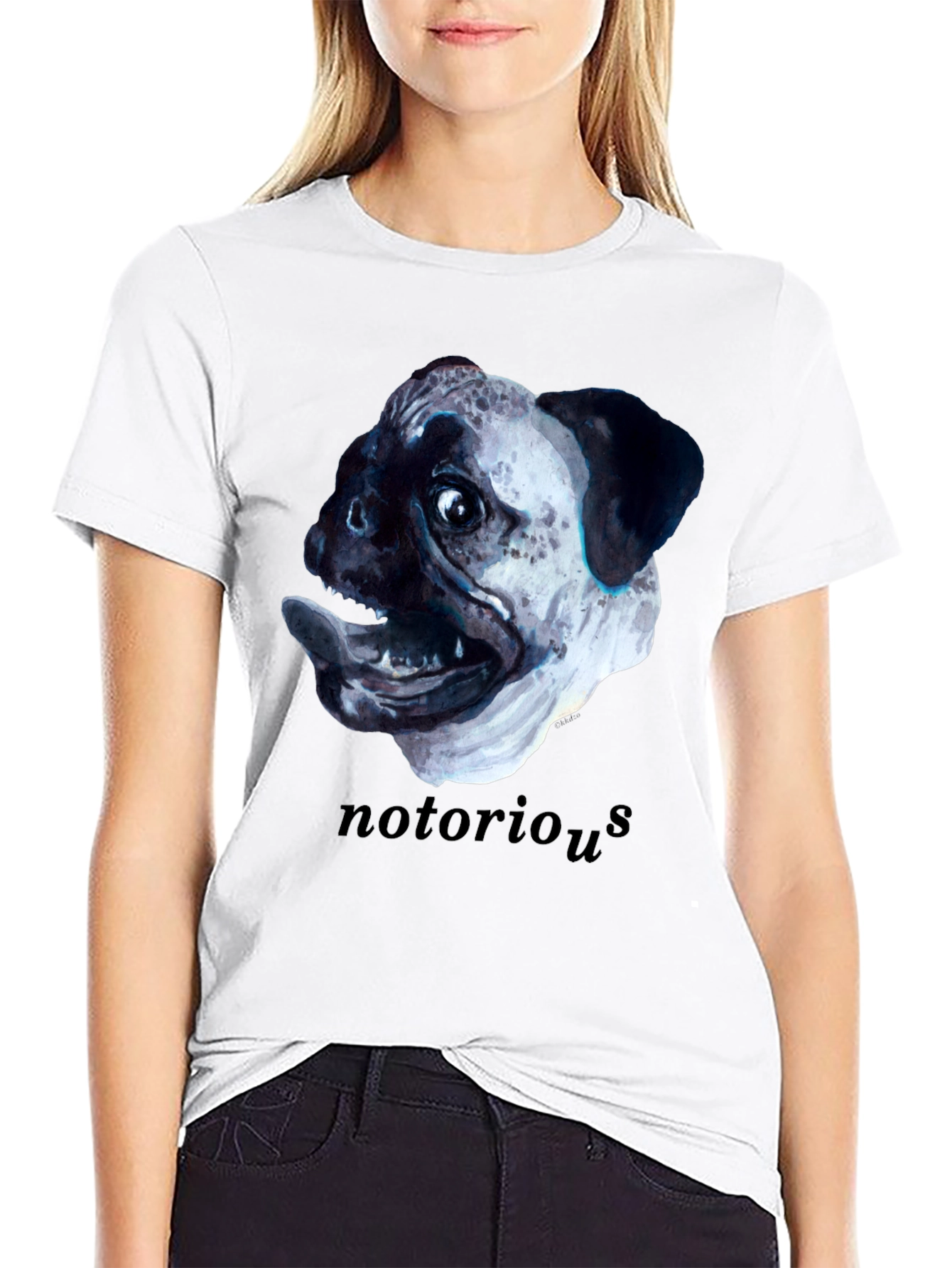 Black Notorious Pugs T-Shirt - Funny Dog Tee view 9